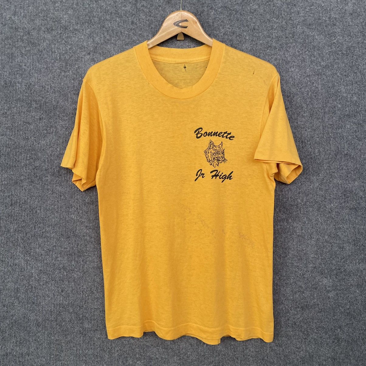 Vintage Vintage 1980s Bonnette Junior High School T Shirt Size US M / EU 48-50 / 2 - 1 Thumbnail