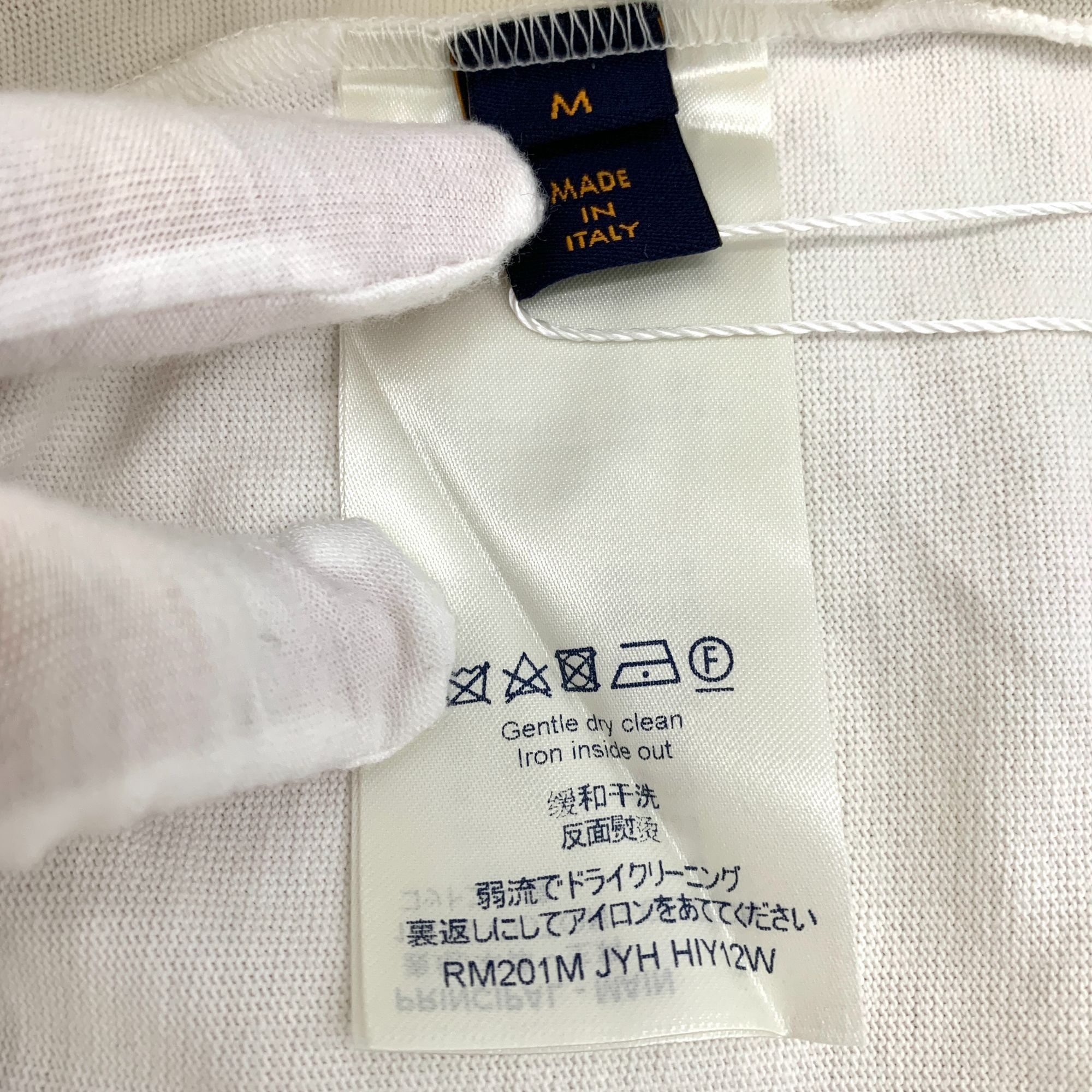 Louis Vuitton Louis Vuitton White Logo Pendant Printed Cotton Round-Neck S Size US M / EU 48-50 / 2 - 4 Thumbnail