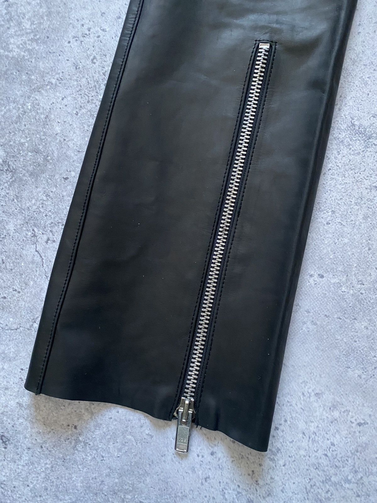 Other Vintage Mavip Leder Pants Leather Avant Garde Biker Moto Size 29" - 16 Thumbnail