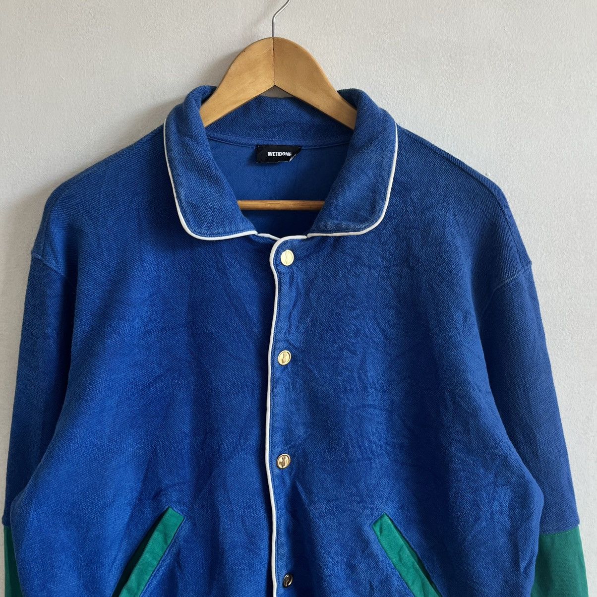 WE11DONE Welldone Gold Button Cotton Sweat Overjacket Size S / US 4 / IT 40 - 4 Thumbnail