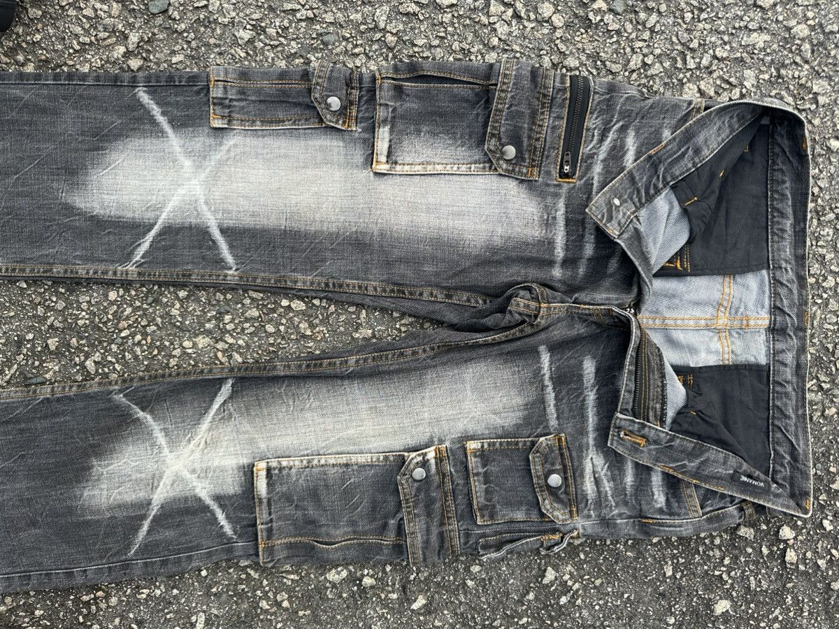 If Six Was Nine DENIM CARGO PANTS VOMANIE FADED VINTAGE Size US 30 / EU 46 - 9 Thumbnail