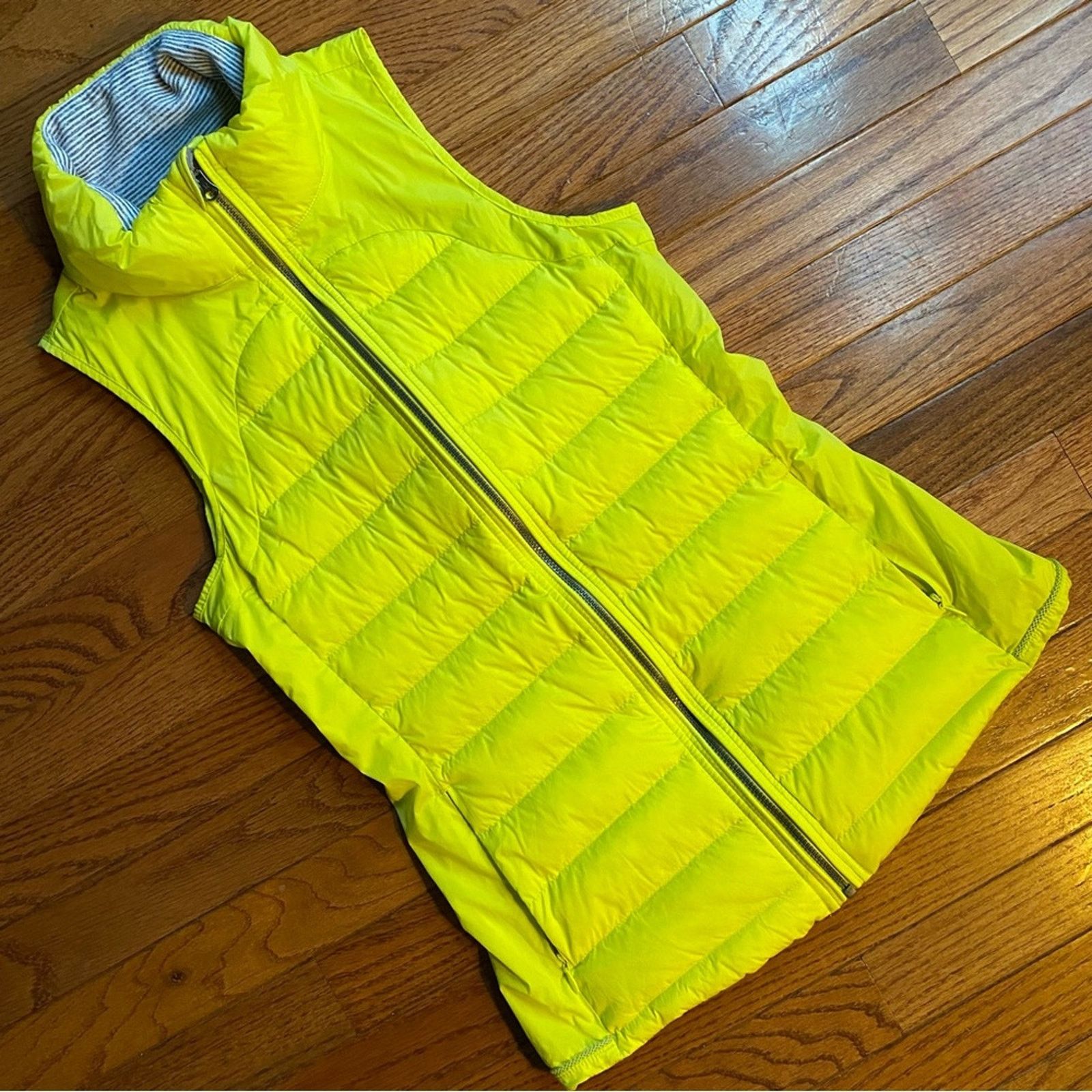 Lululemon What the popular Fluff Down Filled Quilted Pullover Yellow Size 4