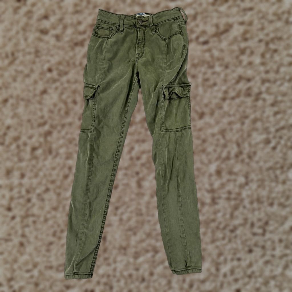 Old Navy Old Navy Rockstar High Rise Super Skinny Jeans Women 0 Green Denim Distressed 90s Size 25" / US 0 / IT 36 - 1 Thumbnail