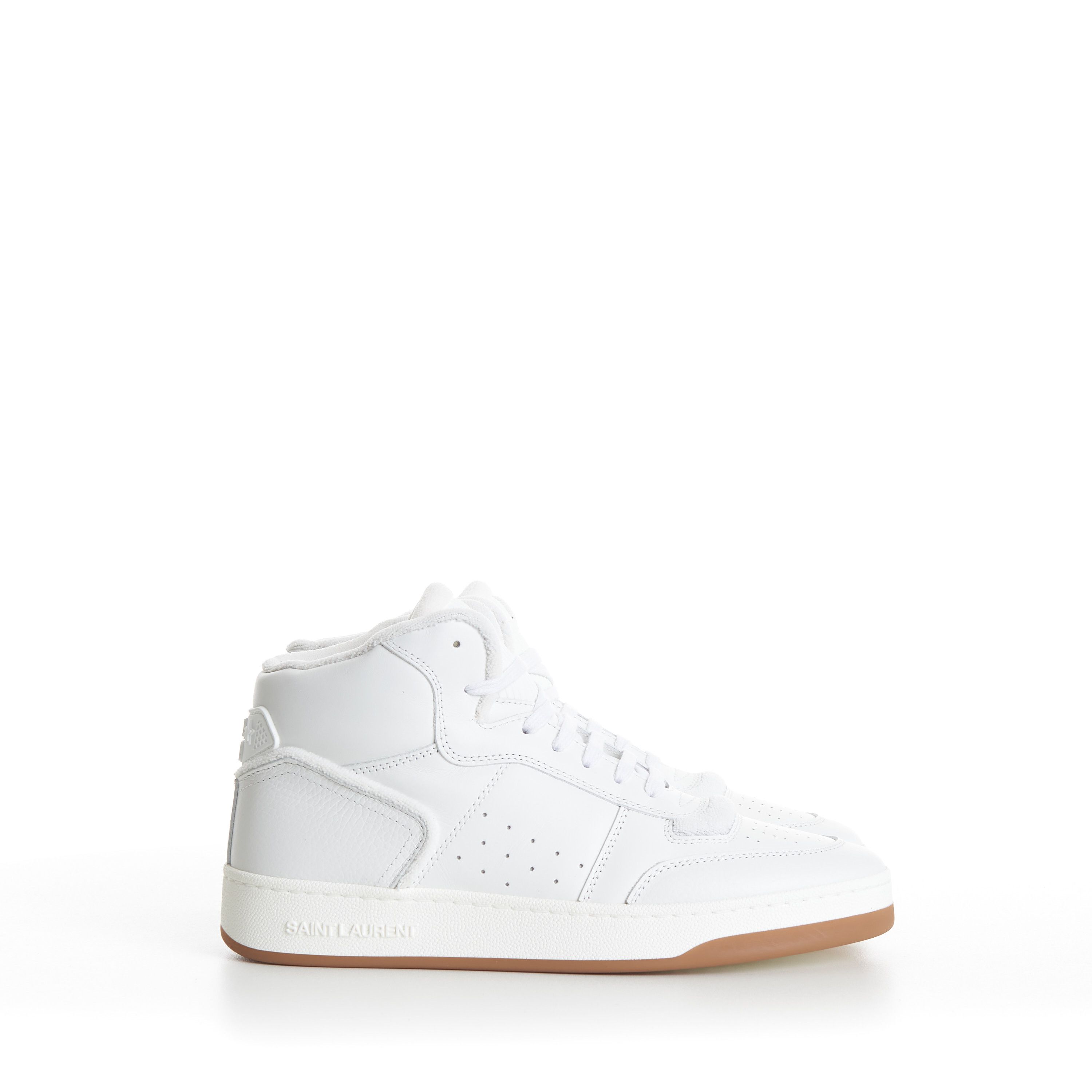 Saint Laurent Paris SL/80 Vintage White Mid-top Sneakers Size US 9 / EU 42 - 2 Thumbnail
