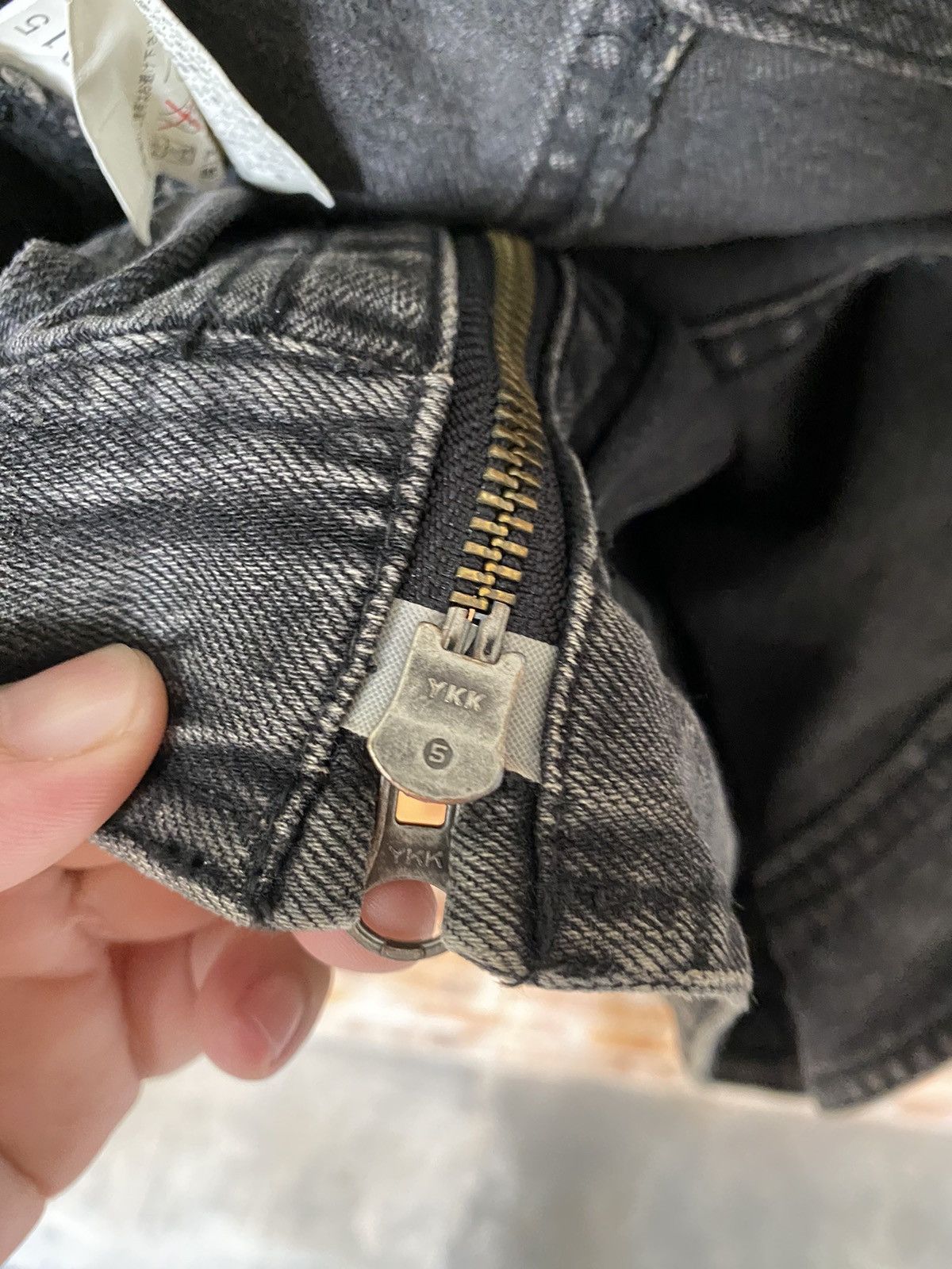Diamond stitch faded detailing wash denim Jacket