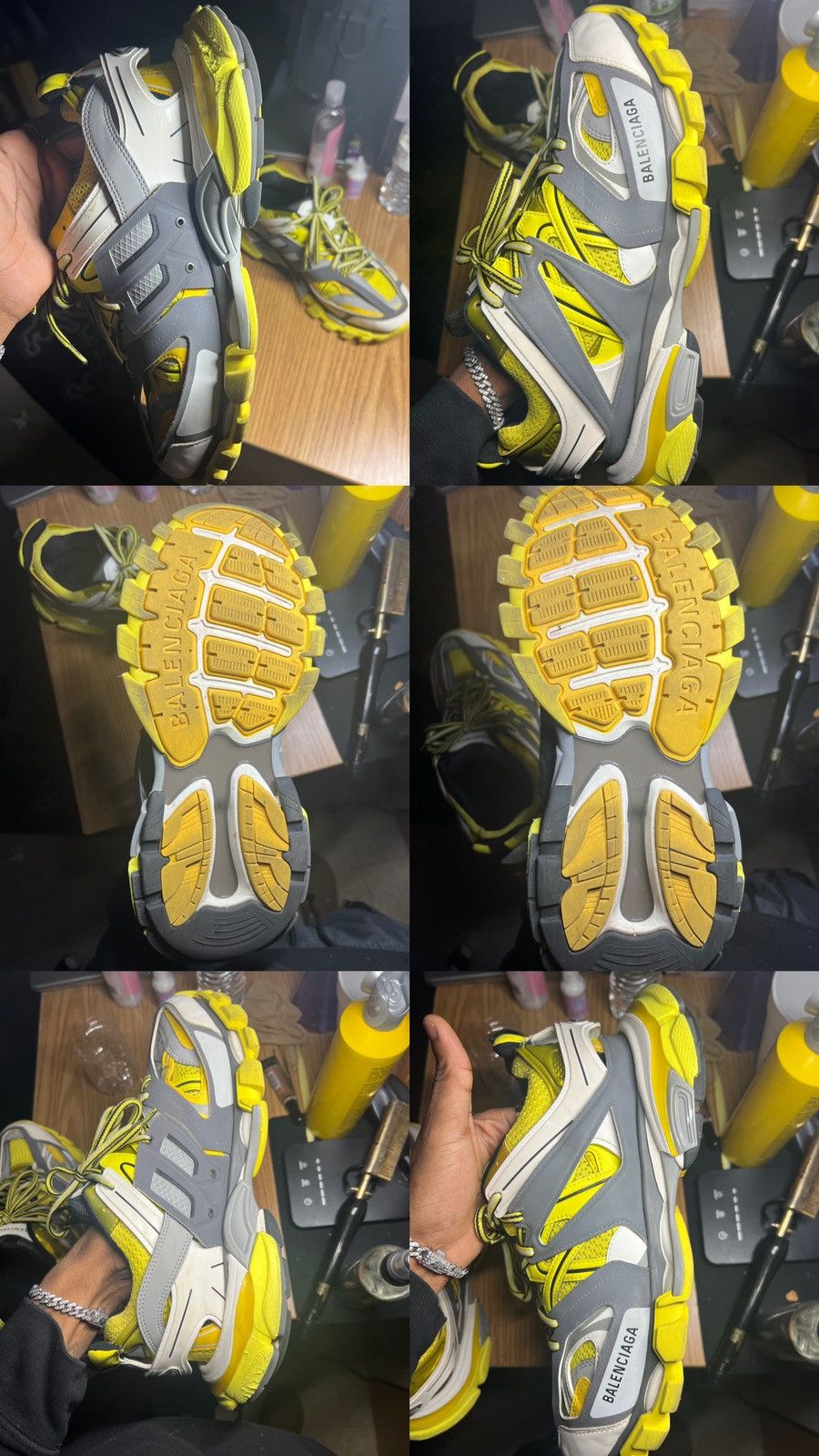 Balenciaga Balenciaga Tracks Black and Yellow | Grailed