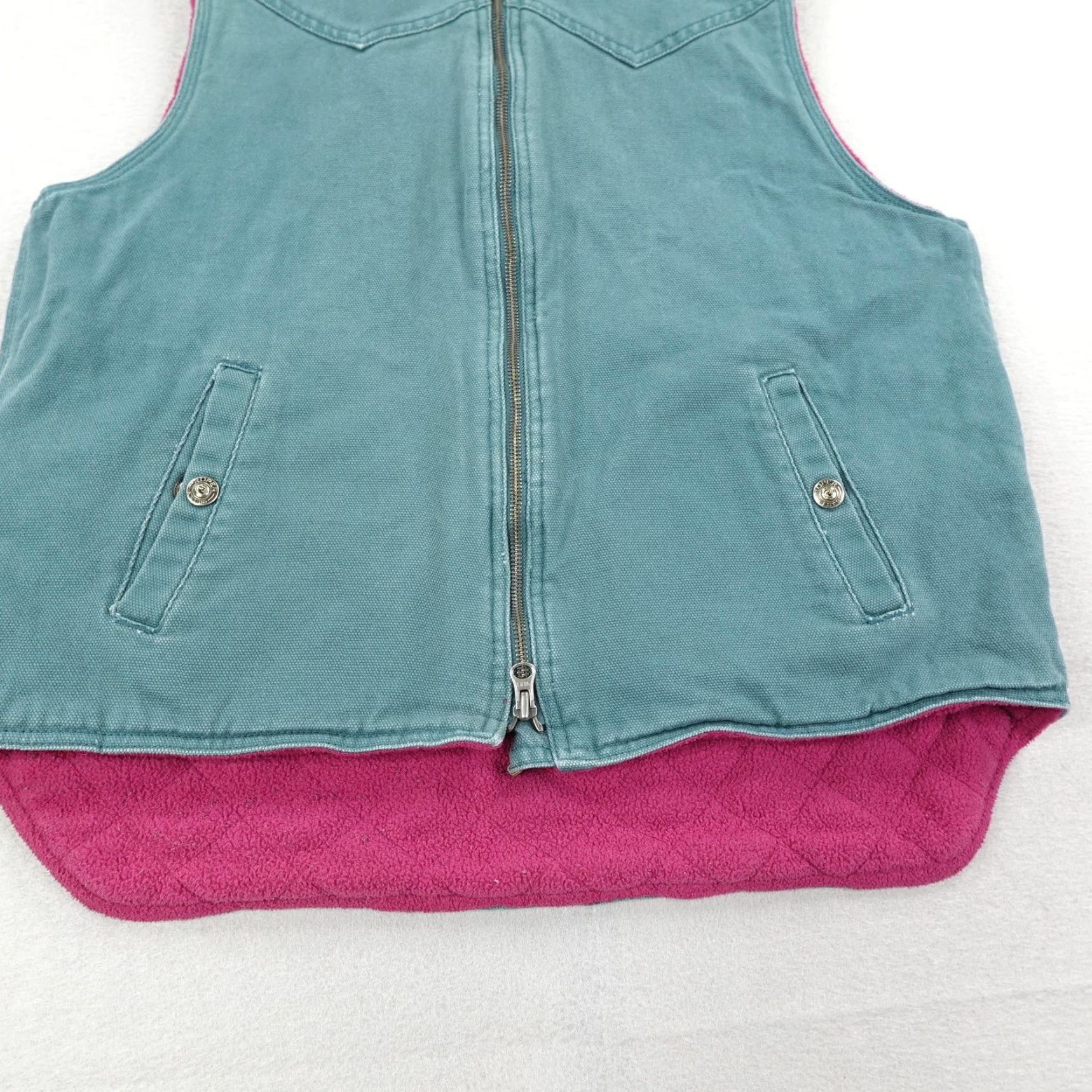 Roper Roper Range Gear Vest Womens Blue Canvas Fleece Lined Ranch Chore Work Cowboy Size M / US 6-8 / IT 42-44 - 3 Thumbnail
