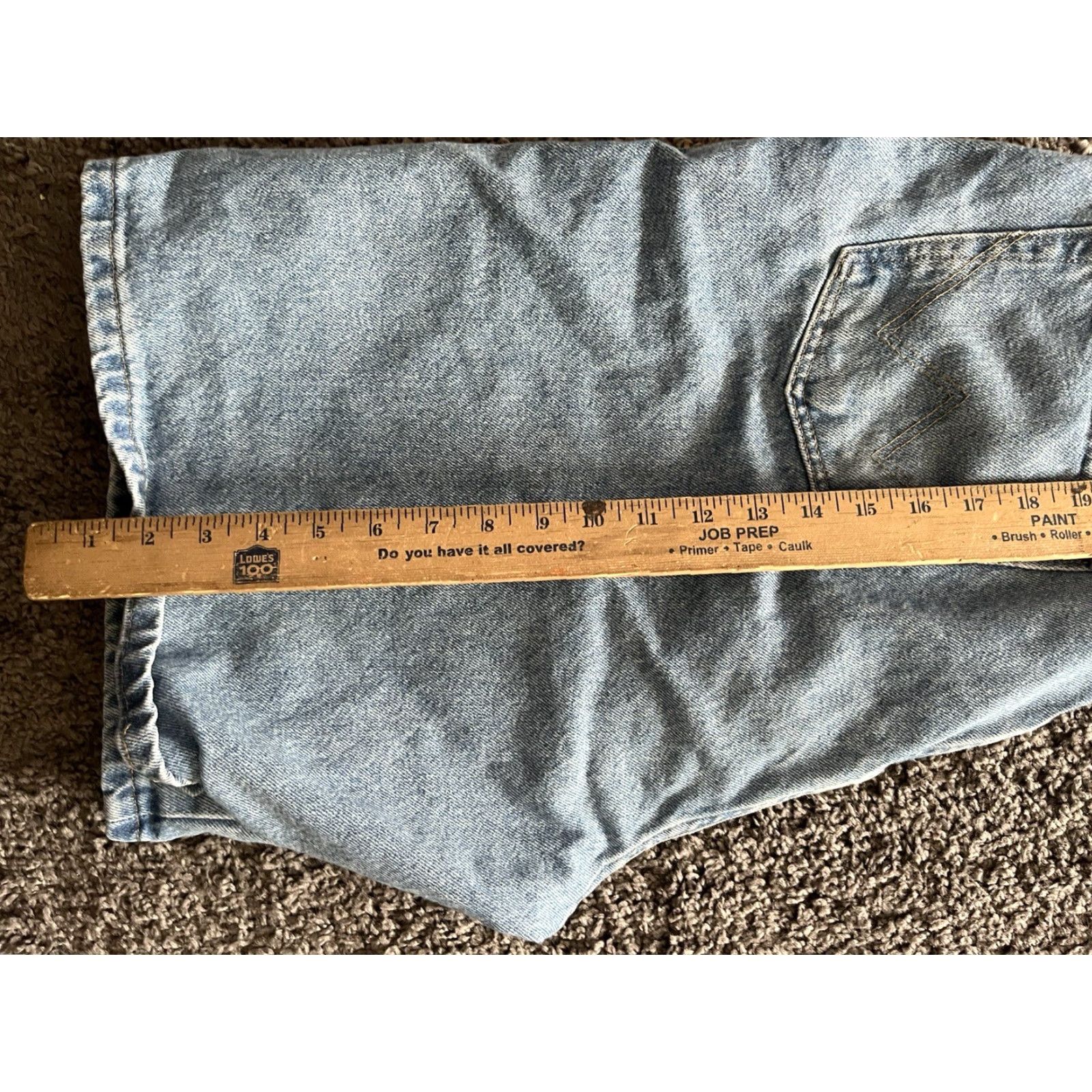 Wrangler Wrangler Bermuda Shorts Mens 42 Denim Light Wash Mid Rise 9in Inseam 5-Pocket Cotton Casual Jeans Style Regular Fit Navy Blue Mens Size US 42 / EU 58 - 5 Thumbnail