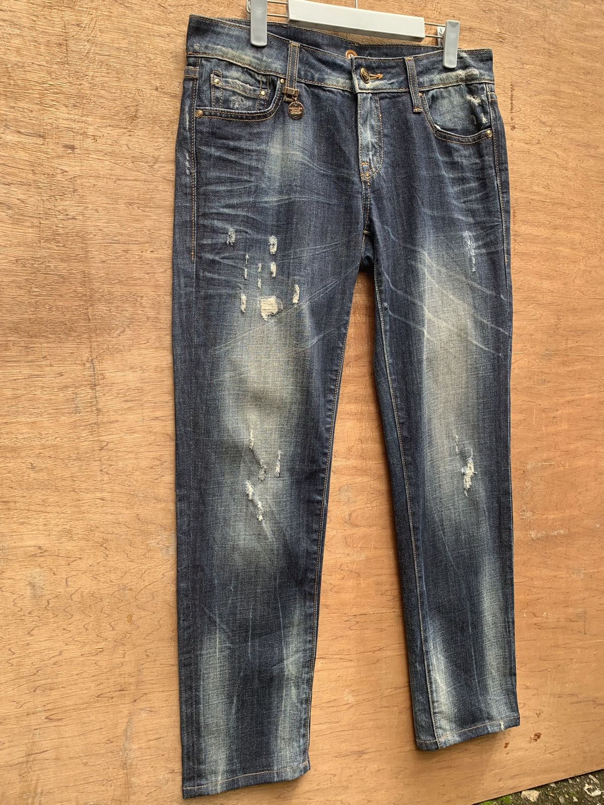 Art Comes First Eight Sin Denim Art Distressed Jeans Pants Size US 31 - 5 Thumbnail