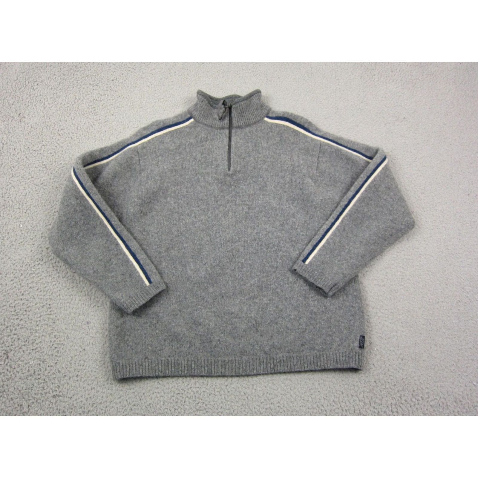 American Eagle Outfitters Vintage American Eagle Sweatshirt Mens Extra Large Gray AE77 Lambswool Stripe Size US XL / EU 56 / 4 - 2 Thumbnail