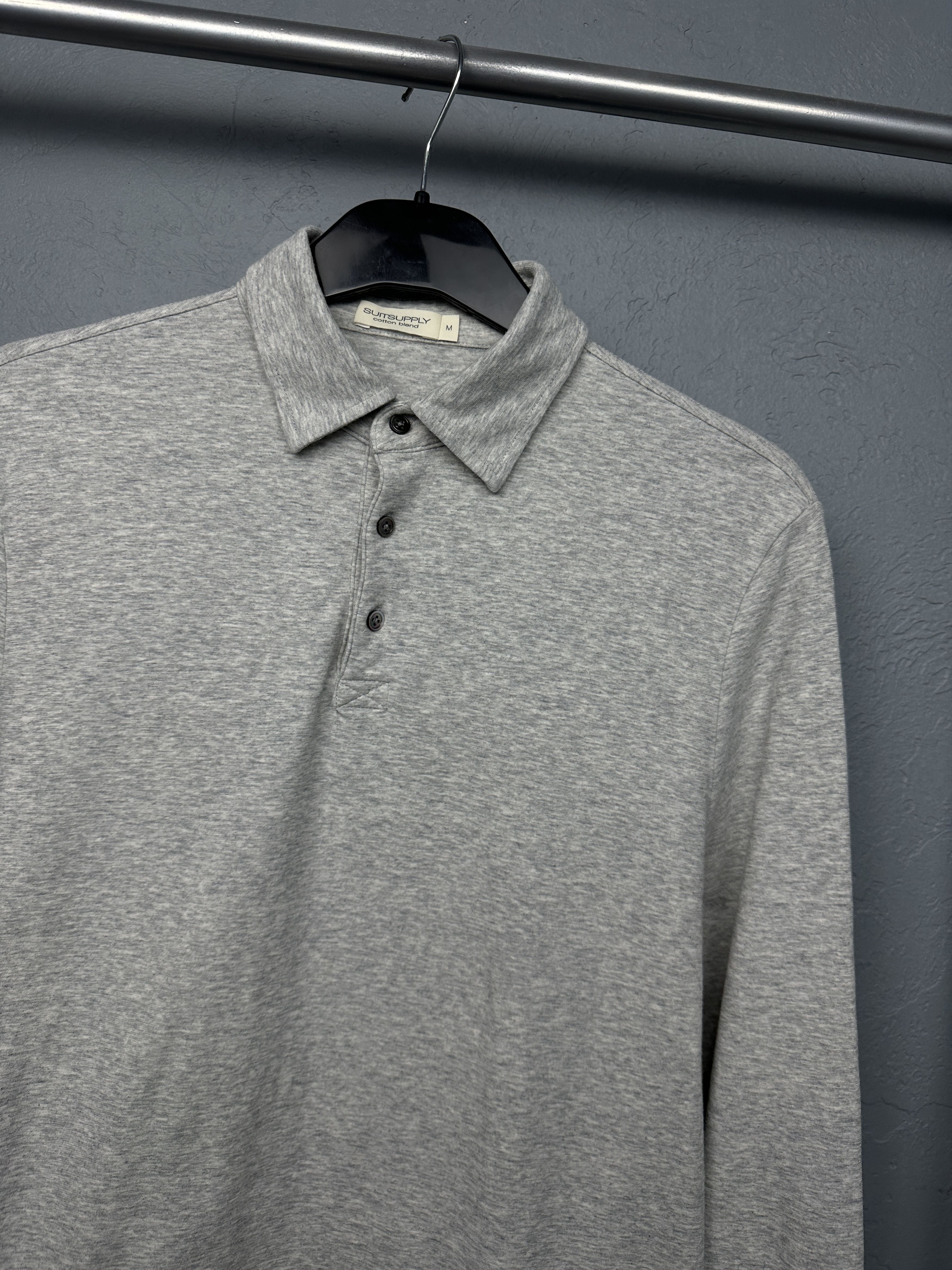 Suitsupply Suitsupply Mens Long Sleeve Polo Shirt Size US M / EU 48-50 / 2 - 2 Thumbnail