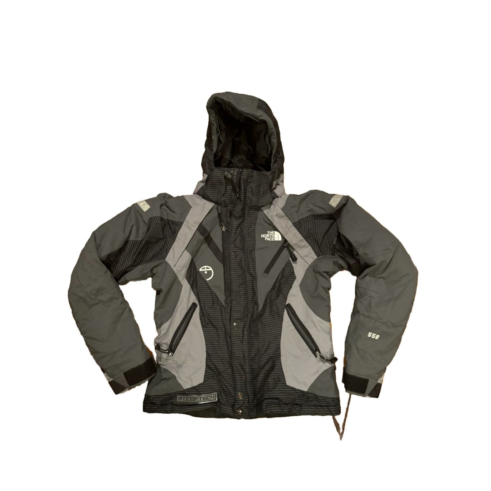 The North Face VINTAGE The North Face Steep Tech Ski Jacket Womens SM Black Gray 550 Down Insulated Regular Long Sleeve Zip Mid-Length Jacket Womens Size S / US 4 / IT 40 - 2 Thumbnail