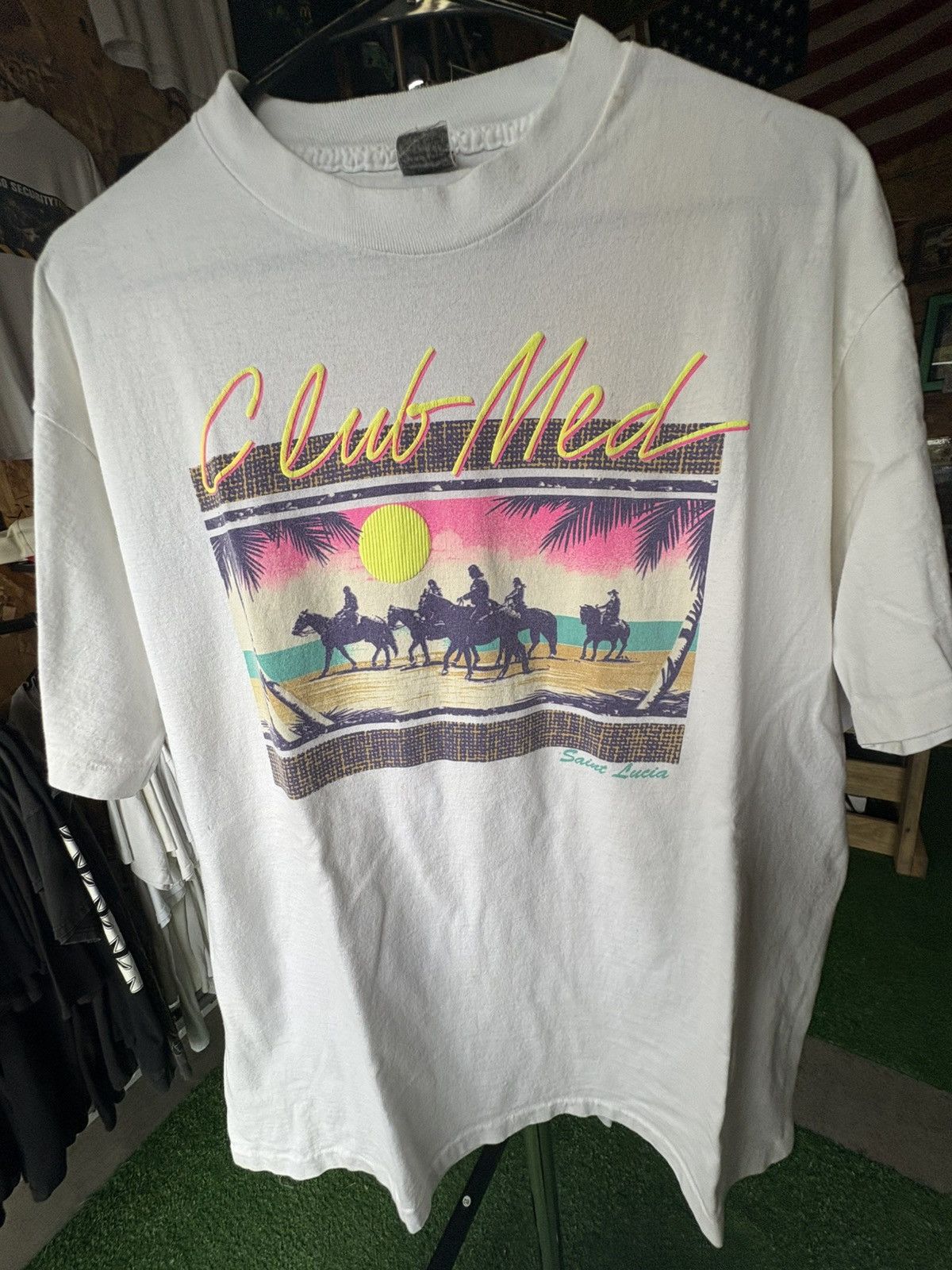 Other 1990's Saint Lucia Horse T-Shirt Size US XL / EU 56 / 4 - 3 Thumbnail