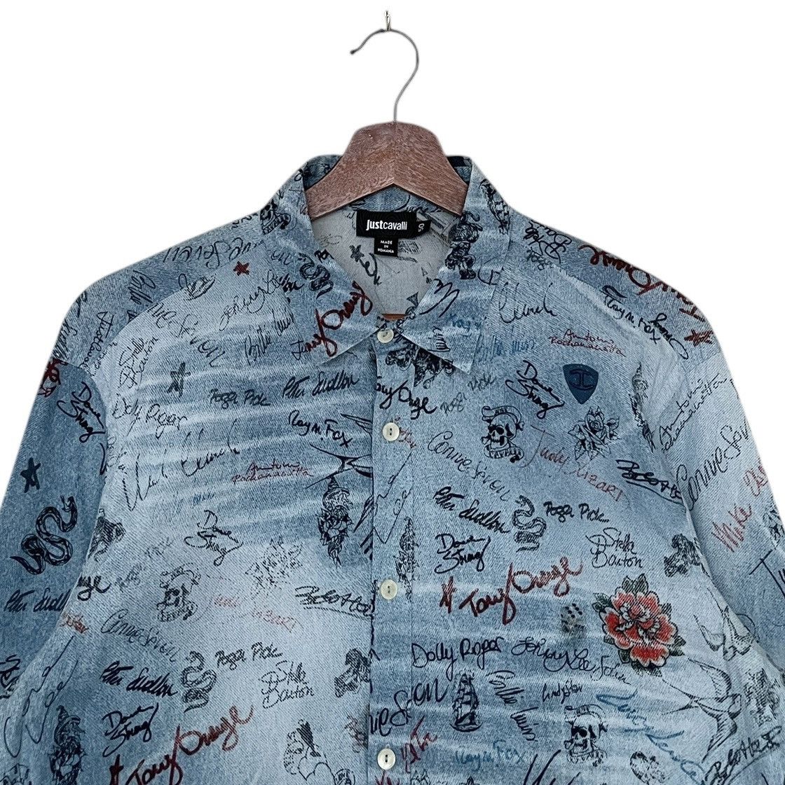 Just Cavalli × Vintage Vintage Brand Just Cavalli Full Print Shirt 2000s Size US L / EU 52-54 / 3 - 7 Thumbnail
