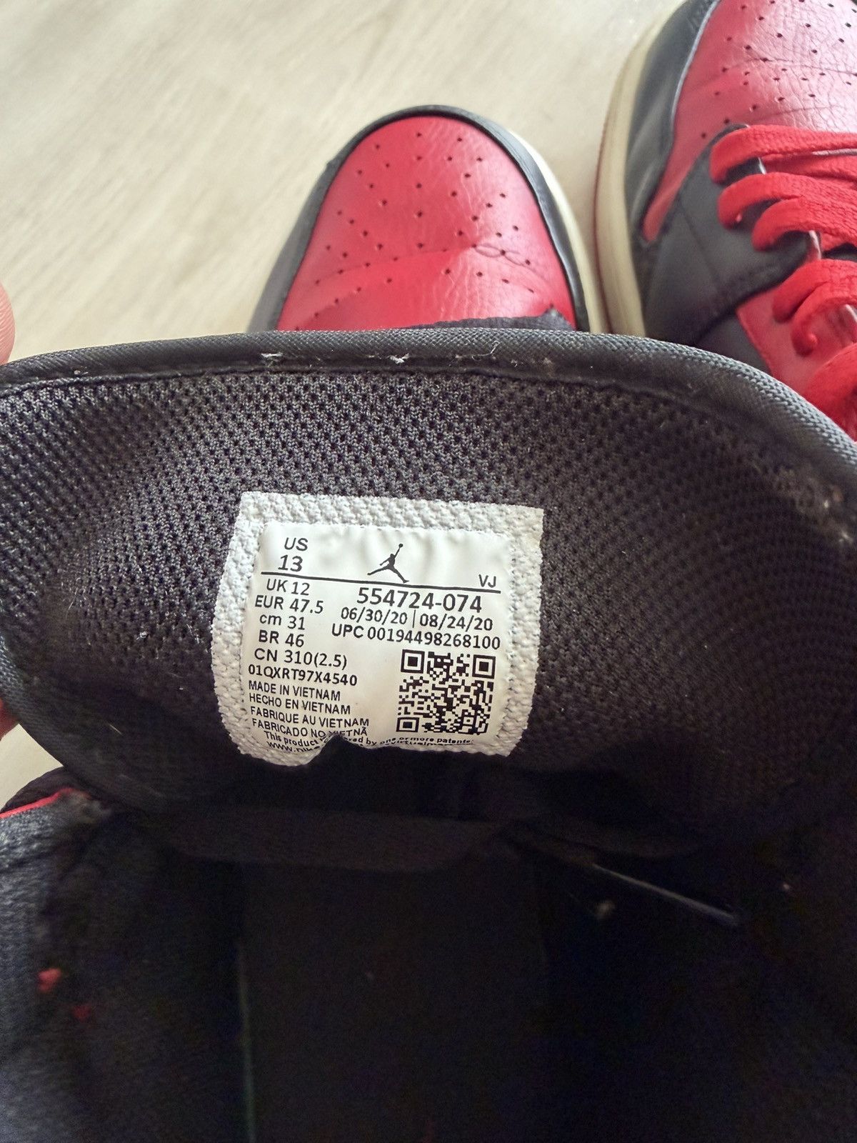Jordan Brand Jordan 1 Mid Banned 2020 Sz 13 Size US 13 / EU 46 - 12 Thumbnail