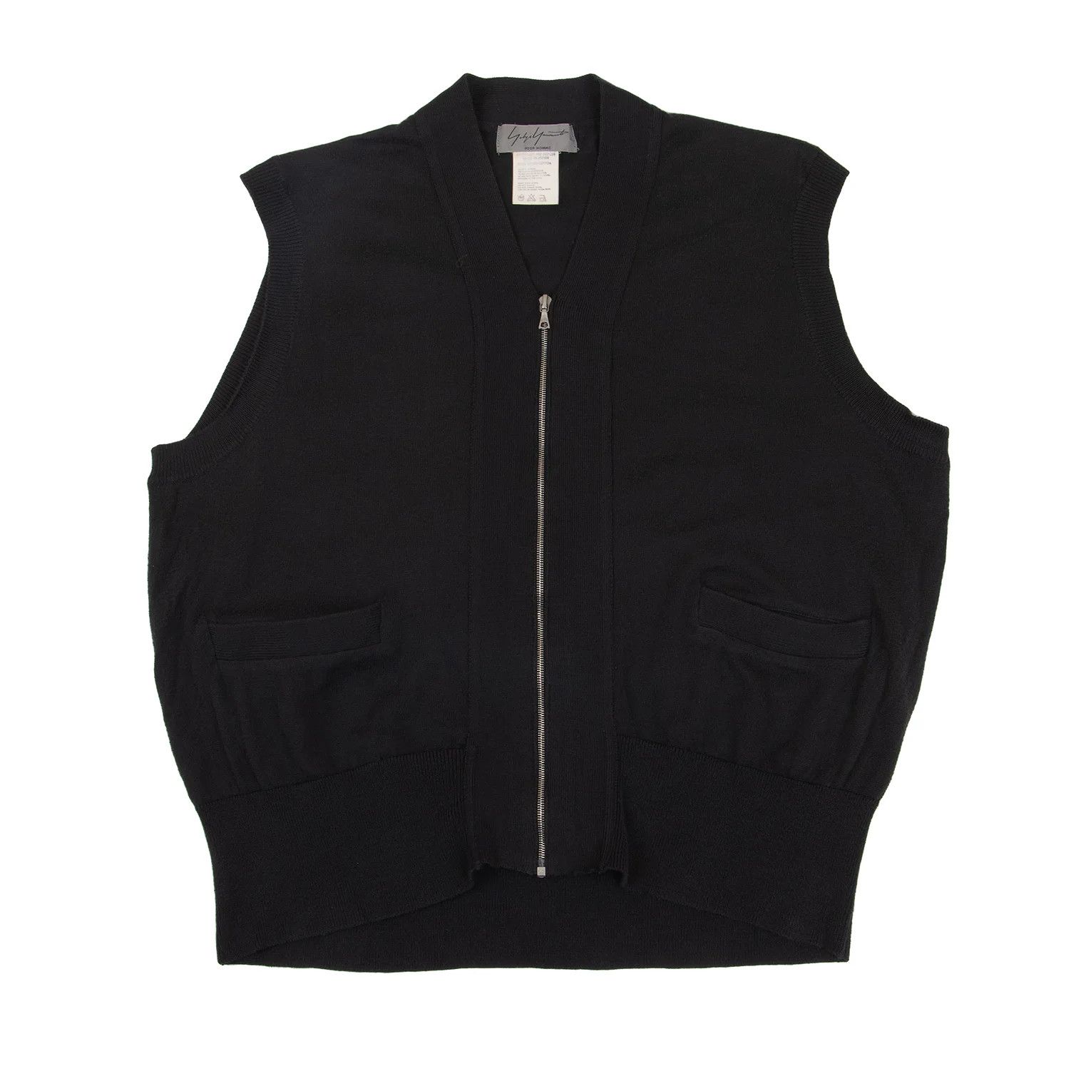 Yohji Yamamoto Yohji Yamamoto Cotton Zip-up Sleeveless Knit Size US M / EU 48-50 / 2 - 1 Thumbnail