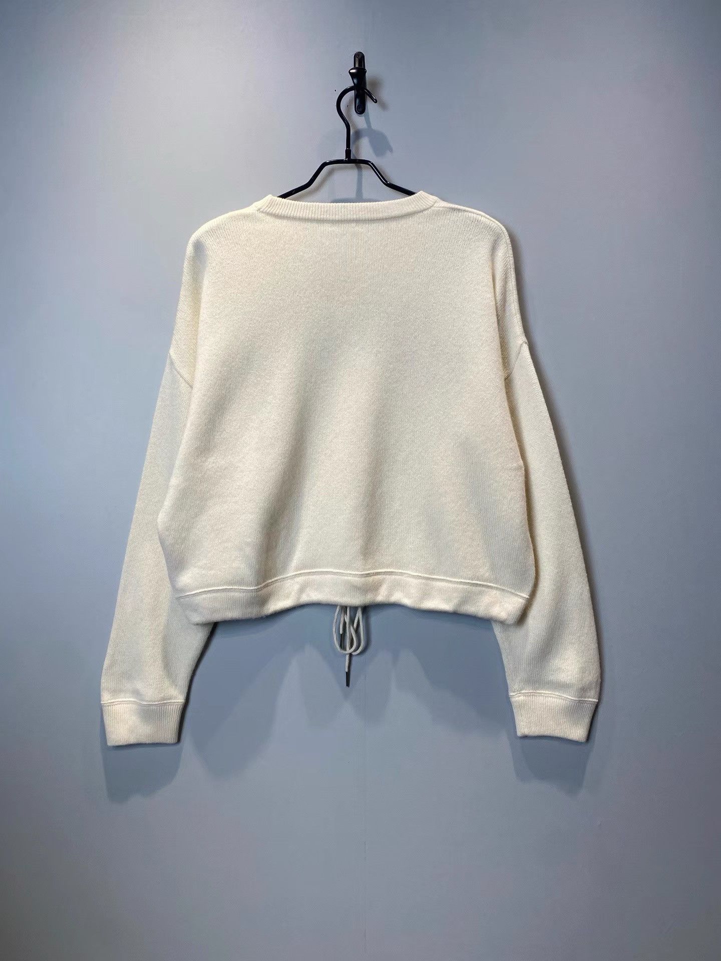 Celine Celine White Cashmere Knit Sweatshirt with Letter Logo K36 Size S / US 4 / IT 40 - 2 Thumbnail