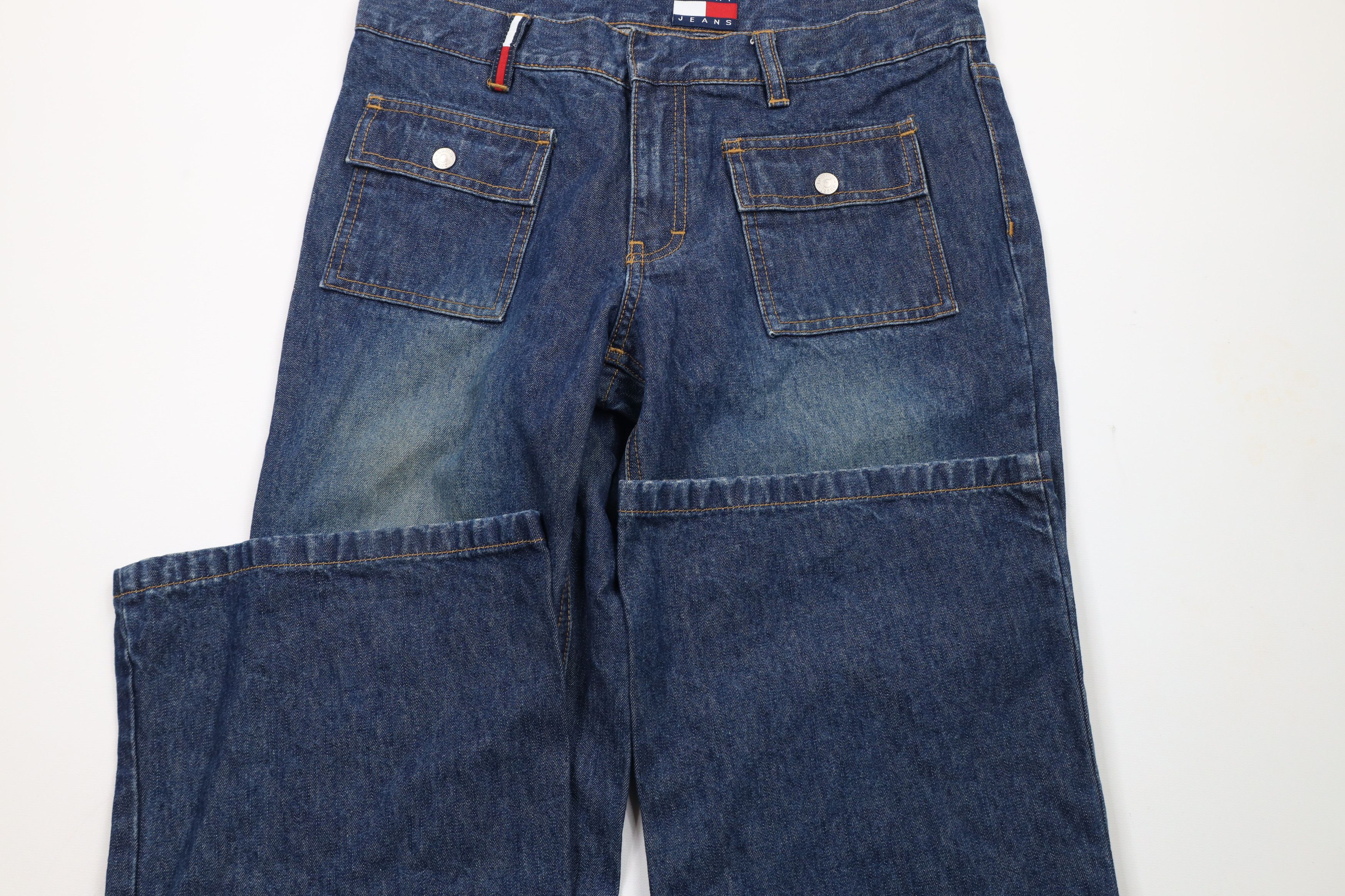 Tommy Hilfiger × Vintage Vintage Y2K 2002 Tommy Hilfiger Wide Leg Denim Jeans Blue Size 28" / US 6 / IT 42 - 5 Thumbnail