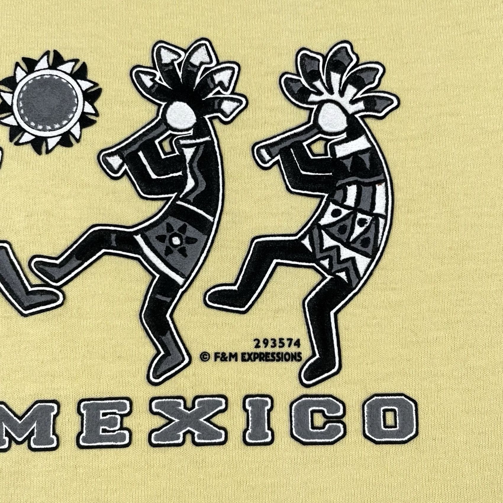 Fruit Of The Loom VINTAGE New Mexico Hopi Kokopelli Aztec Hunched Back Flute Player Glyph Shirt Small Size US S / EU 44-46 / 1 - 6 Thumbnail