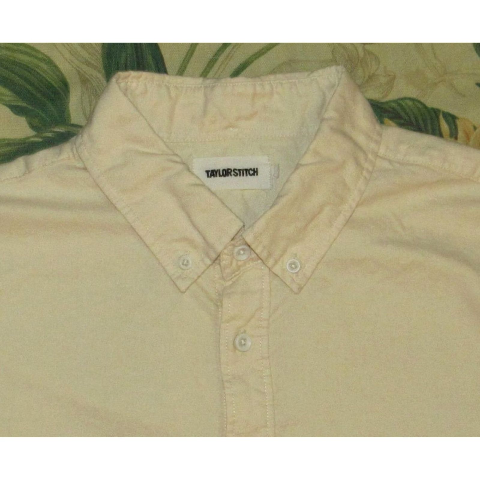 Taylor Stitch TAYLOR STITCH The Jack Oxford Shirt Straw Yellow Long Sleeve Button Down 44 Mens Size US XXL / EU 58 / 5 - 2 Thumbnail