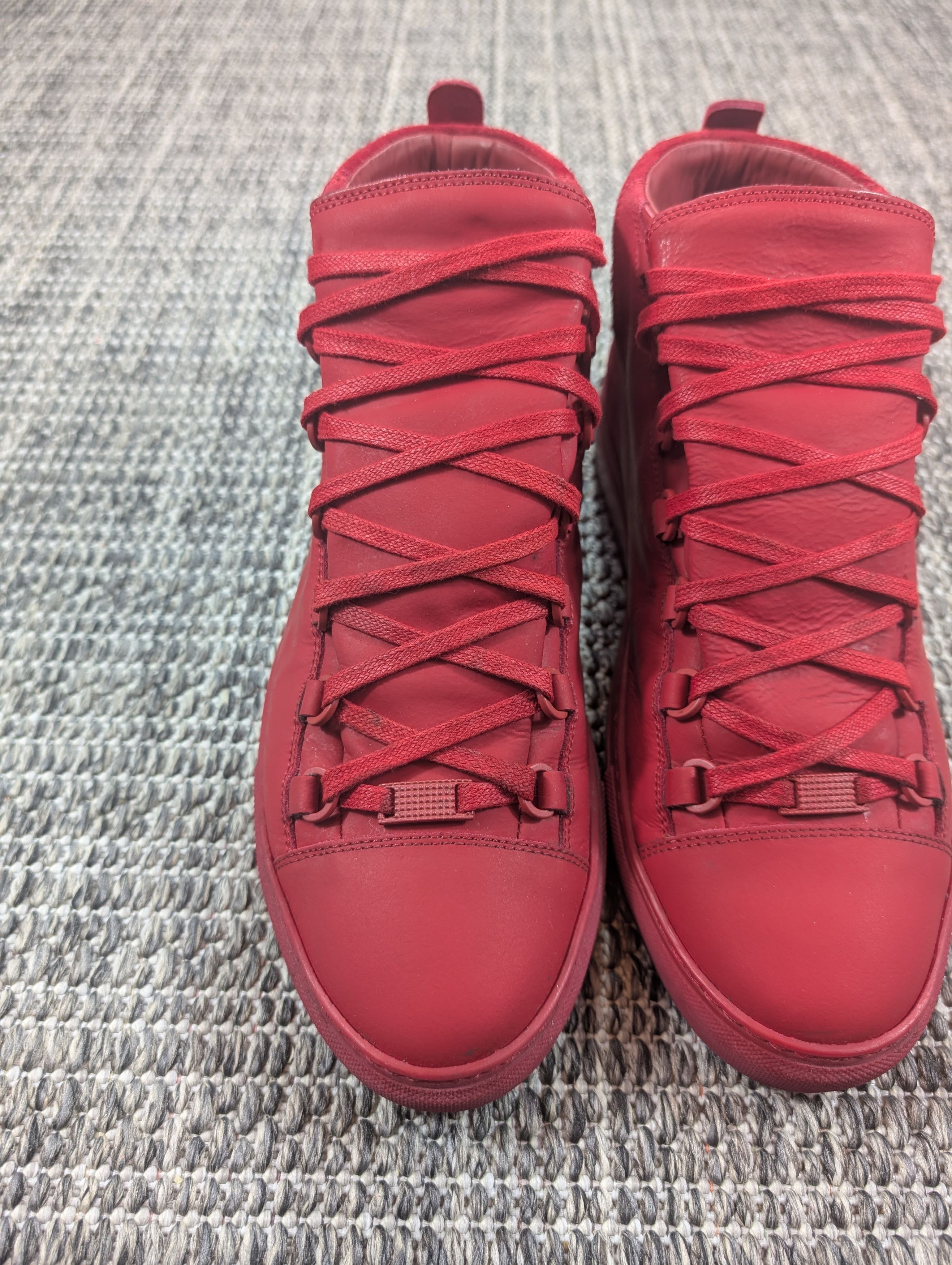 Balenciaga Balenciaga Arena High Red Leather Suede Shoes Size US 10 / EU 43 - 4 Thumbnail