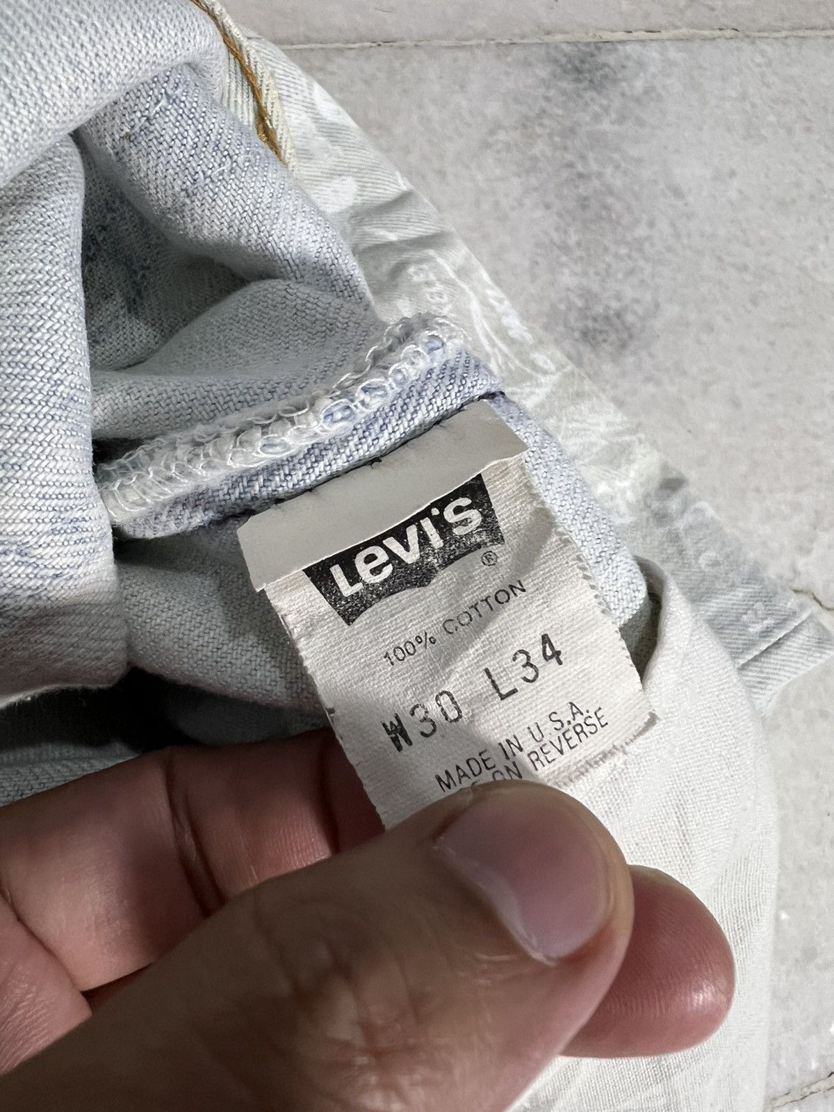 Levi's 🔥Vintage 90’s Levis 501 Vortex Designs Jean #USA Size US 29 - 22 Thumbnail