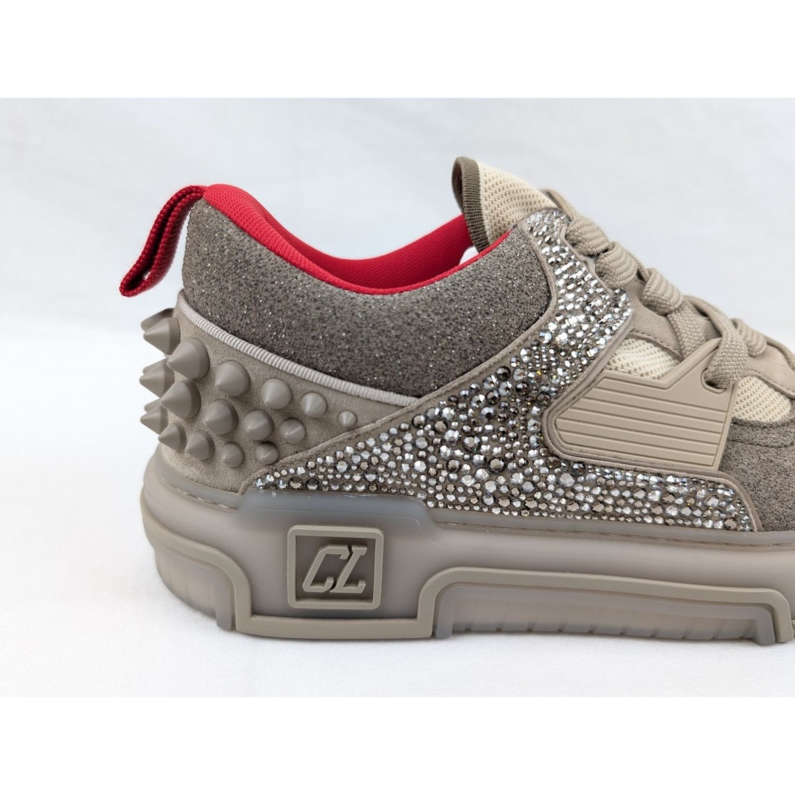Christian Louboutin o1rshd1 Astro Loubi Strass Flat Sneakers in Saharienne Size US 12 / EU 45 - 4 Thumbnail