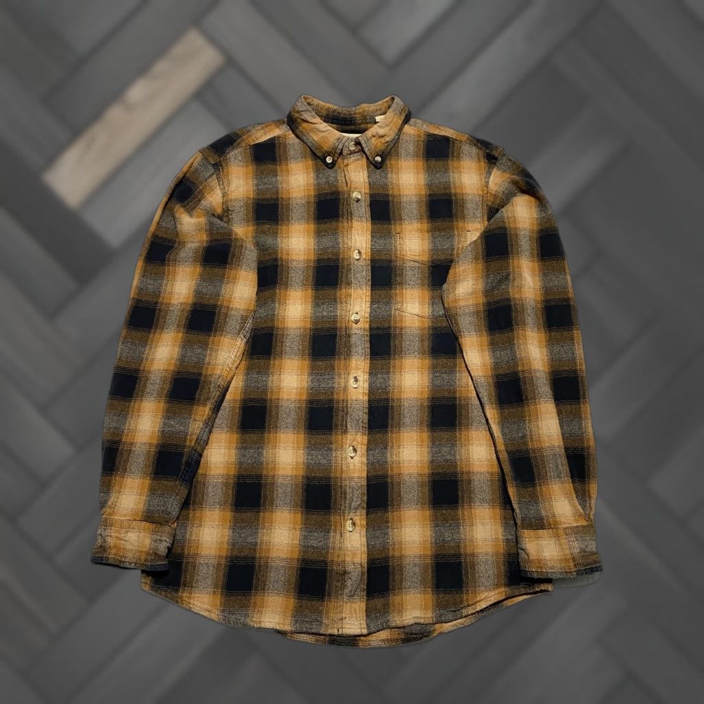 Vintage Red Head Mens Shirt Plaid Flannel Button-Down Brown Black Cotton Size US M / EU 48-50 / 2 - 1 Thumbnail