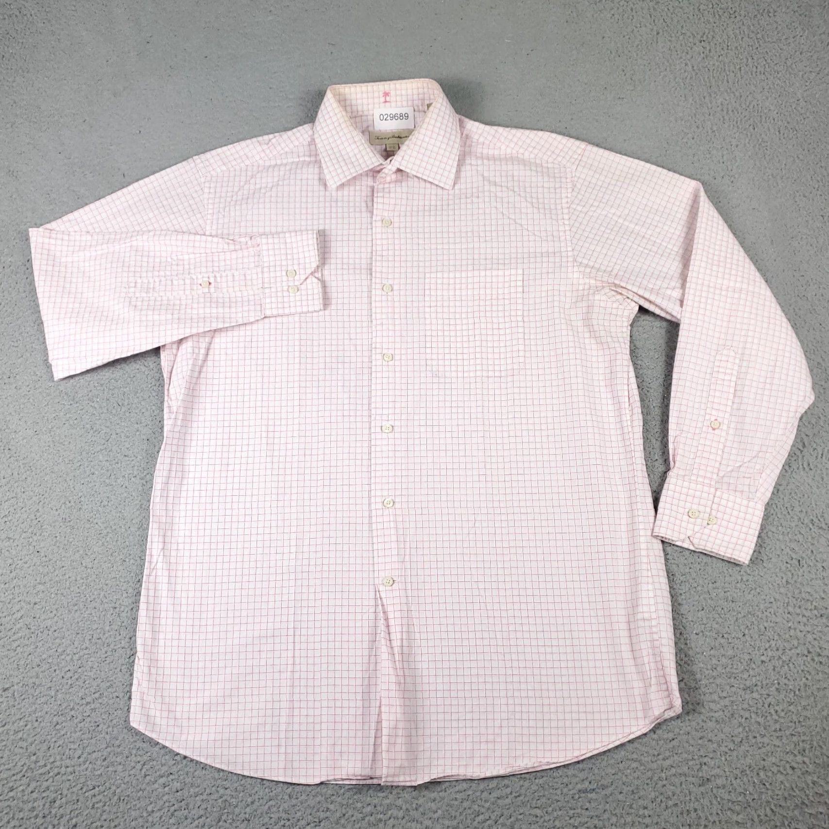Tommy Bahama Tommy Bahama Dress Shirt Size 15.5 Pink Check Long Sleeve Casual Mens Size 40R - 2 Thumbnail
