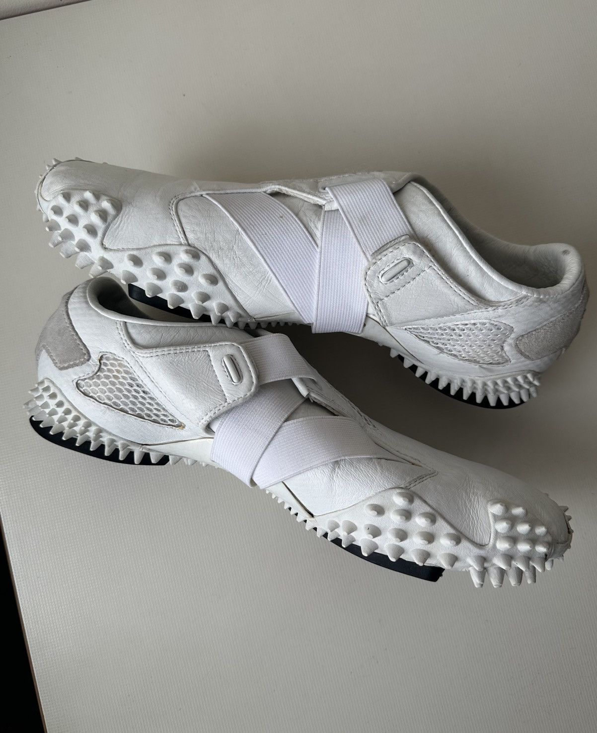 Puma Puma Ur Mostro (2004) white leather archive spike sole shoes Size US 8 / EU 41 - 2 Thumbnail
