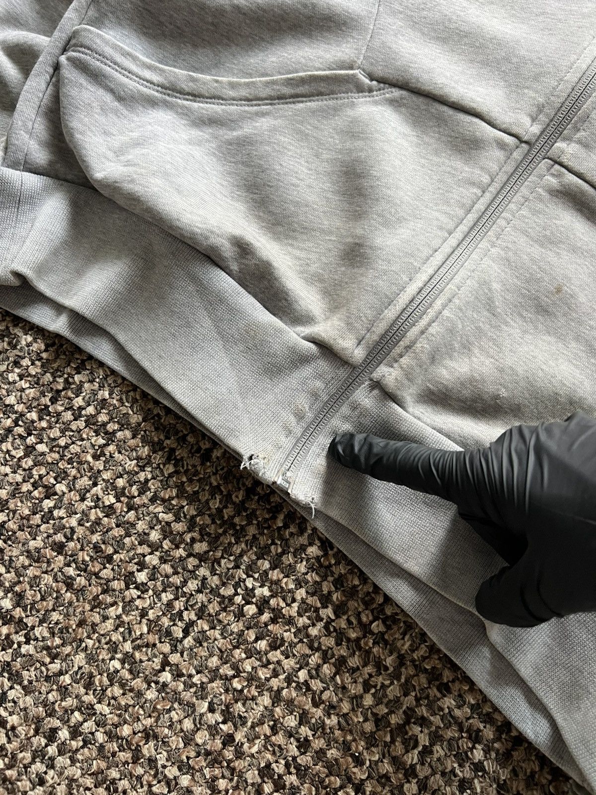 Nike Nike Zip Hoodie Basic Vintage Y2K Oversized Grey Streetwear Size US M / EU 48-50 / 2 - 15 Thumbnail