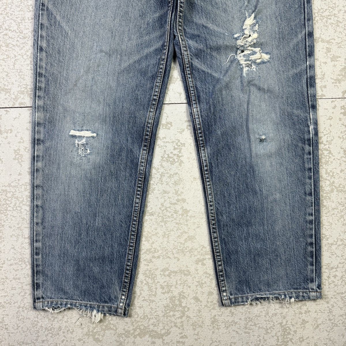 If Six Was Nine × Levi's × Vintage 💥Vintage 90s Levis 609 Orange Tab Distressed Ripped Jean Size US 31 - 6 Thumbnail