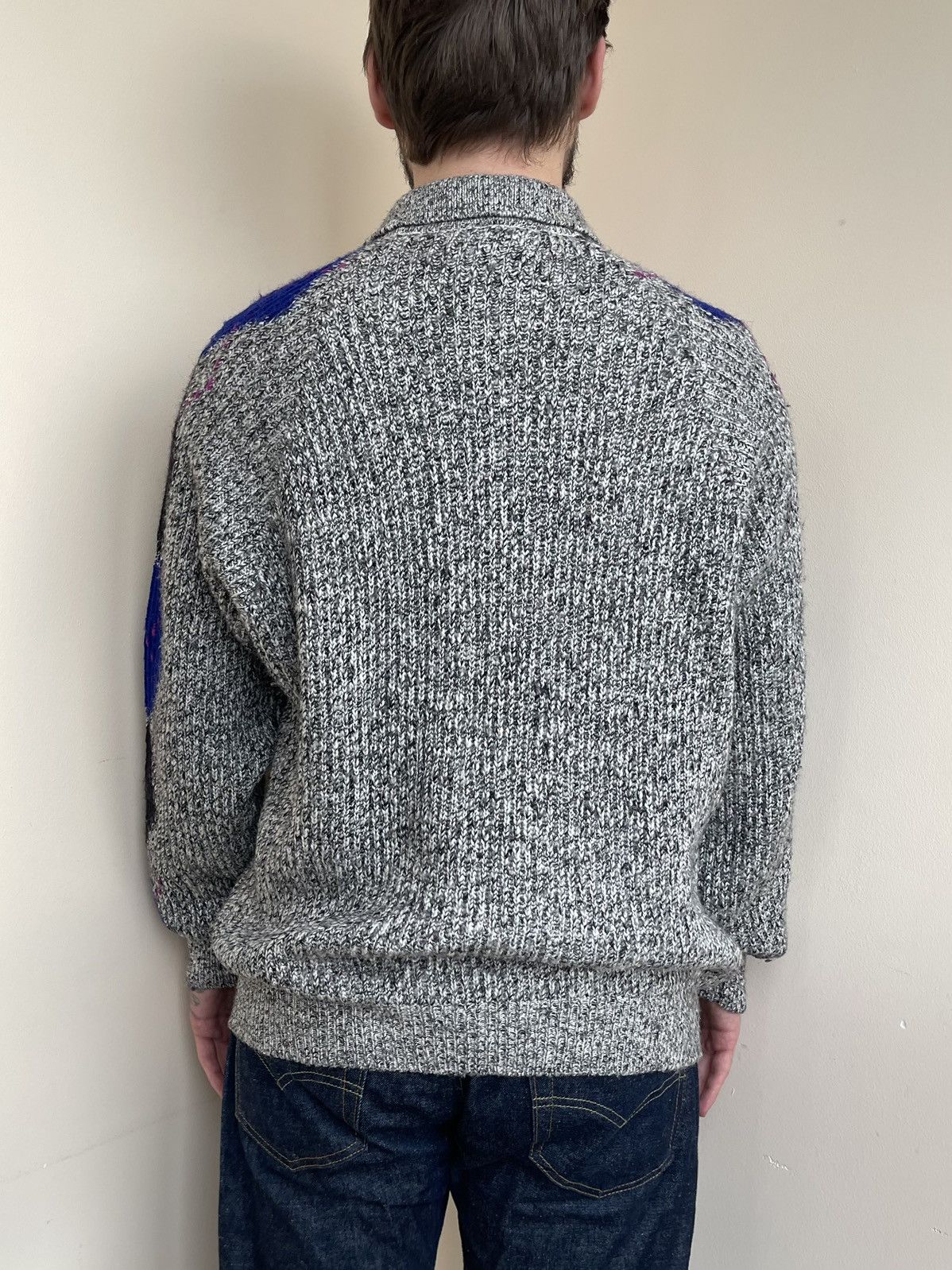 Kappa Robe di Kappa Argyle Print Wool Knit Sweater Vintage 80s 90s Size US L / EU 52-54 / 3 - 4 Thumbnail