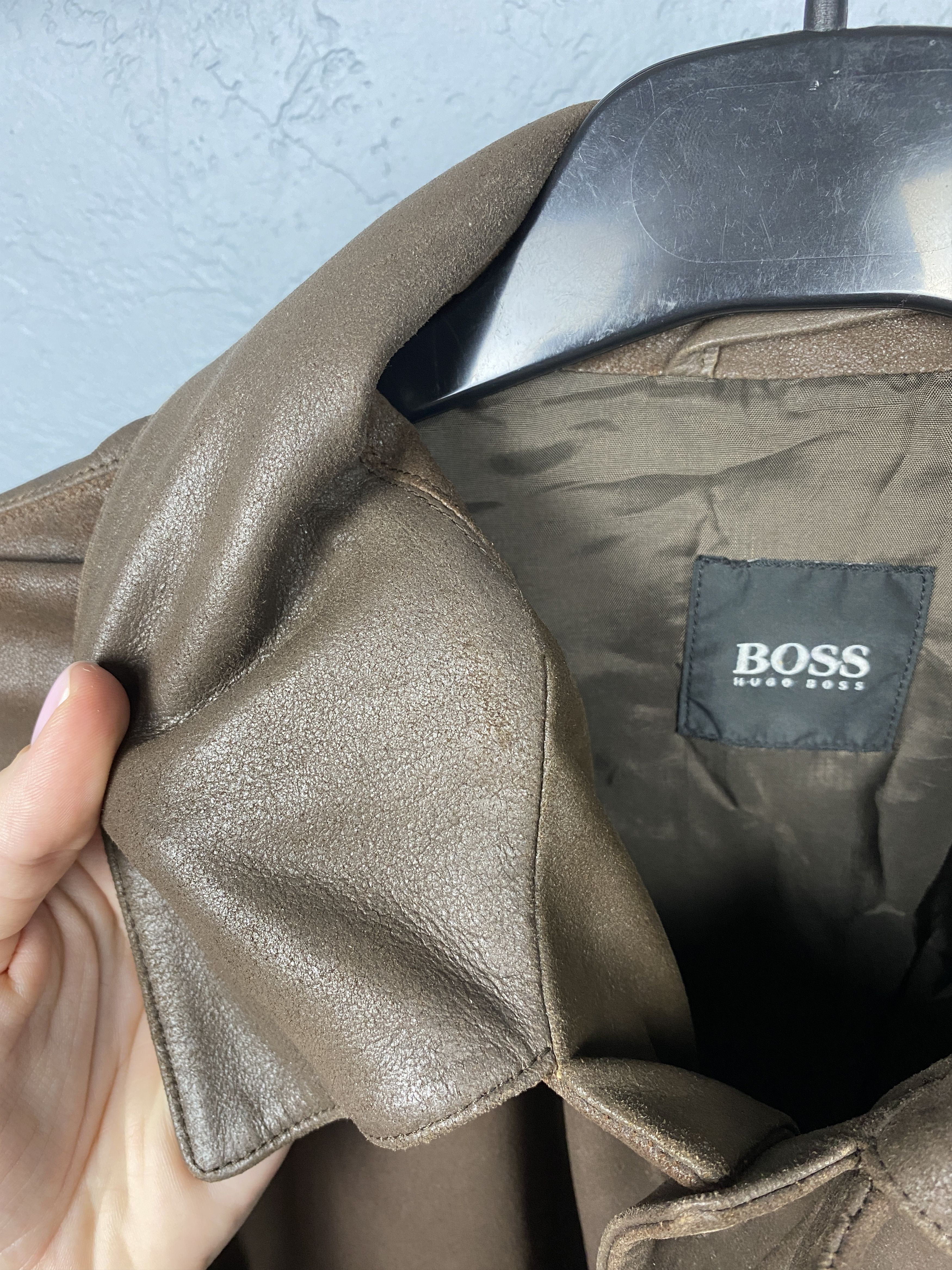 Hugo Boss Hugo Boss Vintage Mens Leather Jacket Size US L / EU 52-54 / 3 - 4 Thumbnail