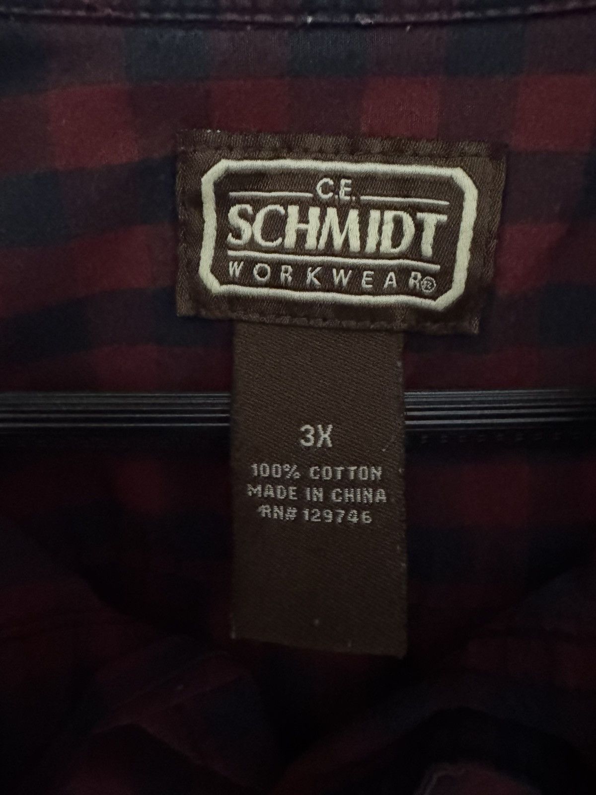 SCHMIDT CE Schmidt Workwear 3XL Button flannel long sleeve vintage Size US XXL / EU 58 / 5 - 5 Thumbnail