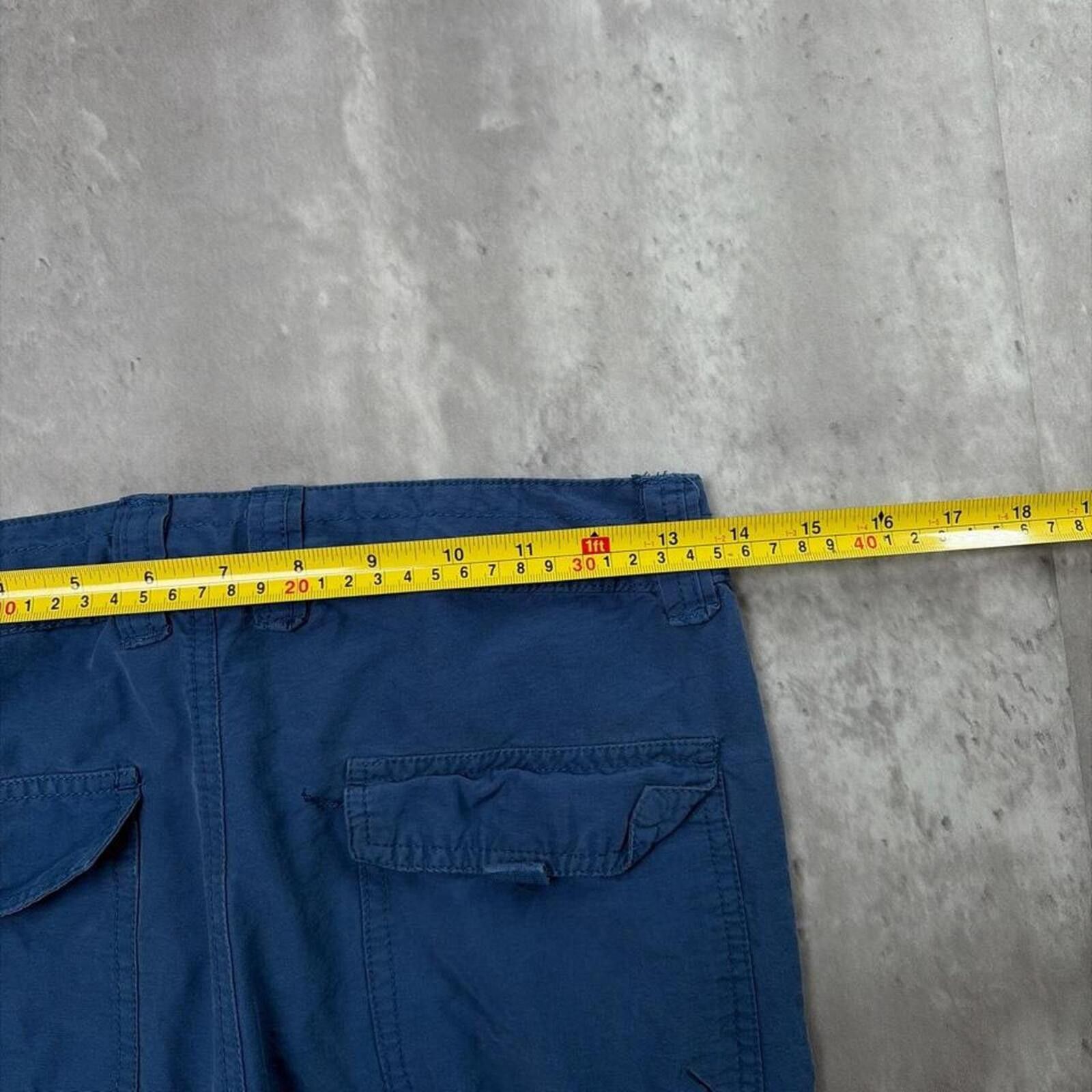 Other Y2K Navy First Wave Surf Grunge Baggy Cargo Shorts Size 26" / US 2 / IT 38 - 6 Thumbnail