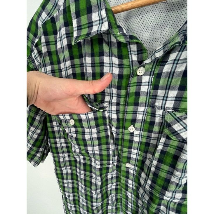 Mountain Hardwear Mountain Hardwear Short Sleeve Green Plaid Button Down Shirt Size US XXL / EU 58 / 5 - 2 Thumbnail