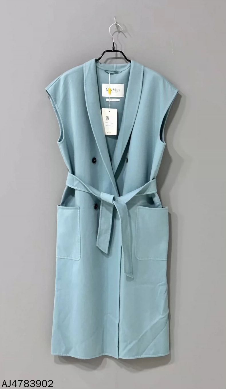 Vintage Blue Sleeveless Cashmere Blend Coat- dmc Size US M / EU 48-50 / 2 - 1 Thumbnail