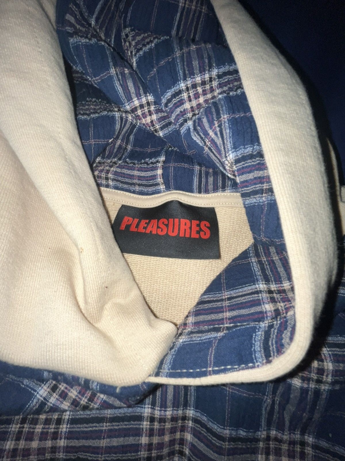 Pleasures PLAID EMBROIDERED PLEASURES HOODIE Size US XL / EU 56 / 4 - 4 Thumbnail