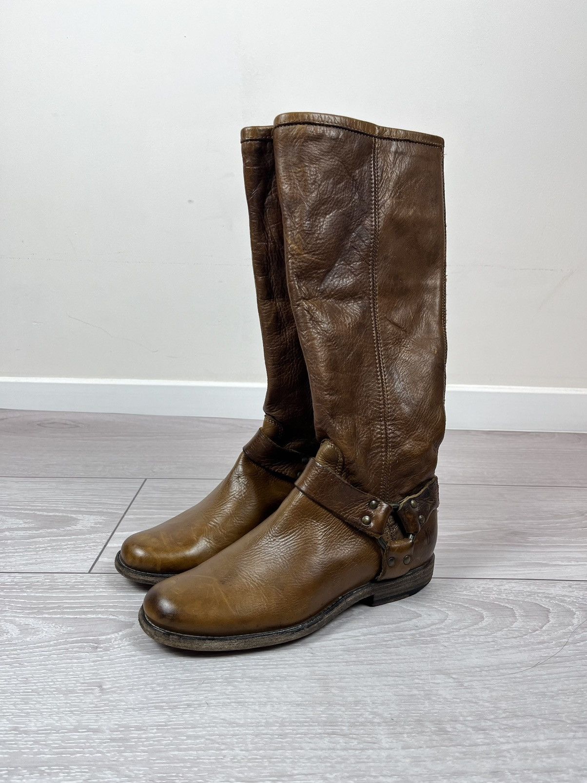 Frye Frye USA Melissa Brown Leather High Womens Boots Size US 7 / IT 37 - 1 Thumbnail
