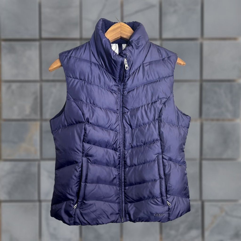 Eddie Bauer VINTAGE Eddie Bauer Vest Womens Small Blue EB550 Down Puffer Quilted Winter Outdoors Size S / US 4 / IT 40 - 1 Thumbnail