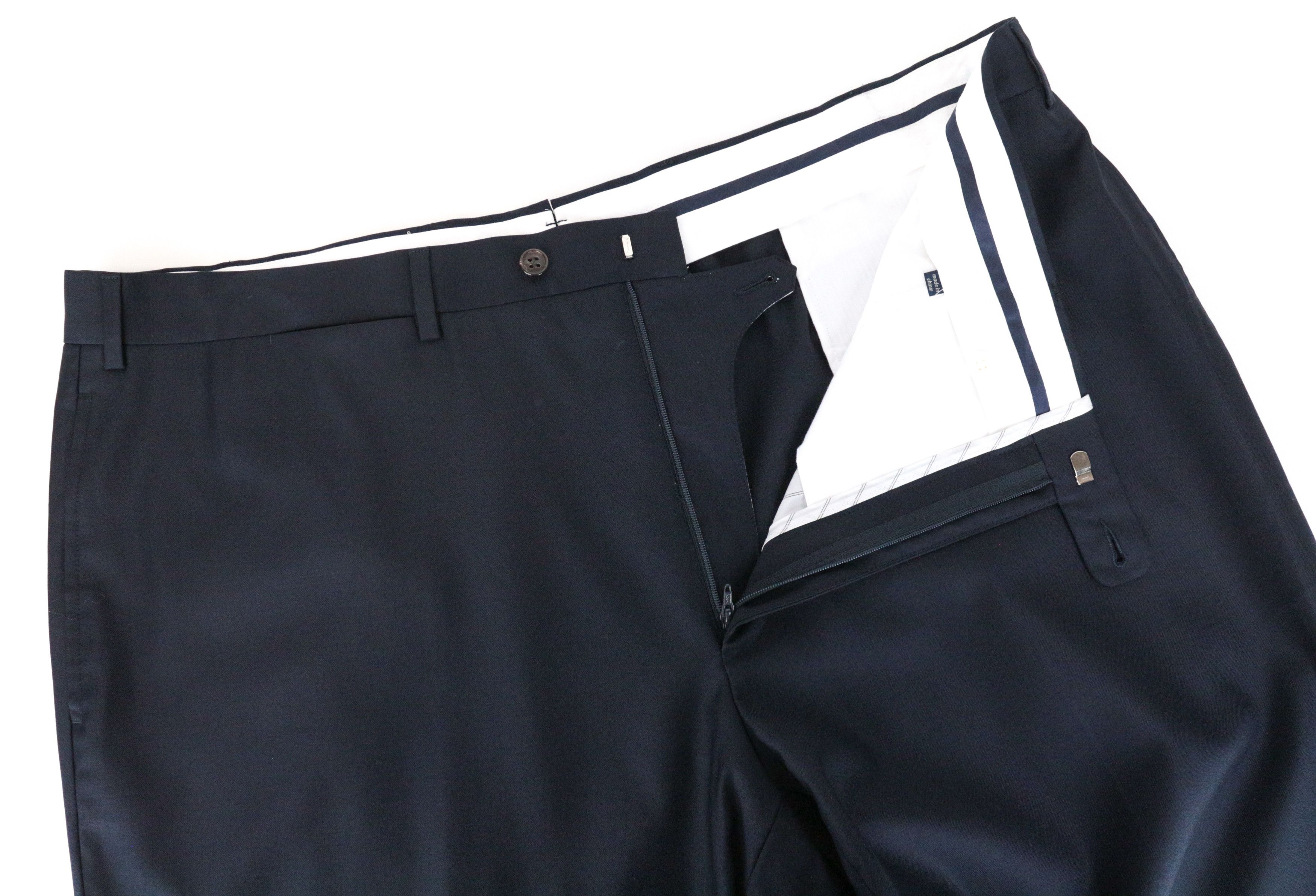 Suitsupply ~W43/L37 Navy Wool Pleated Trousers 66936 Size US 43 - 4 Thumbnail