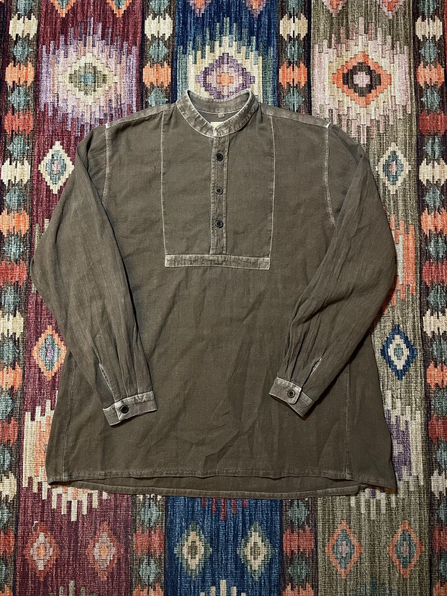 MAKR American MAKKR Cotton-Linen French Workwear Henley Size US M / EU 48-50 / 2 - 1 Thumbnail