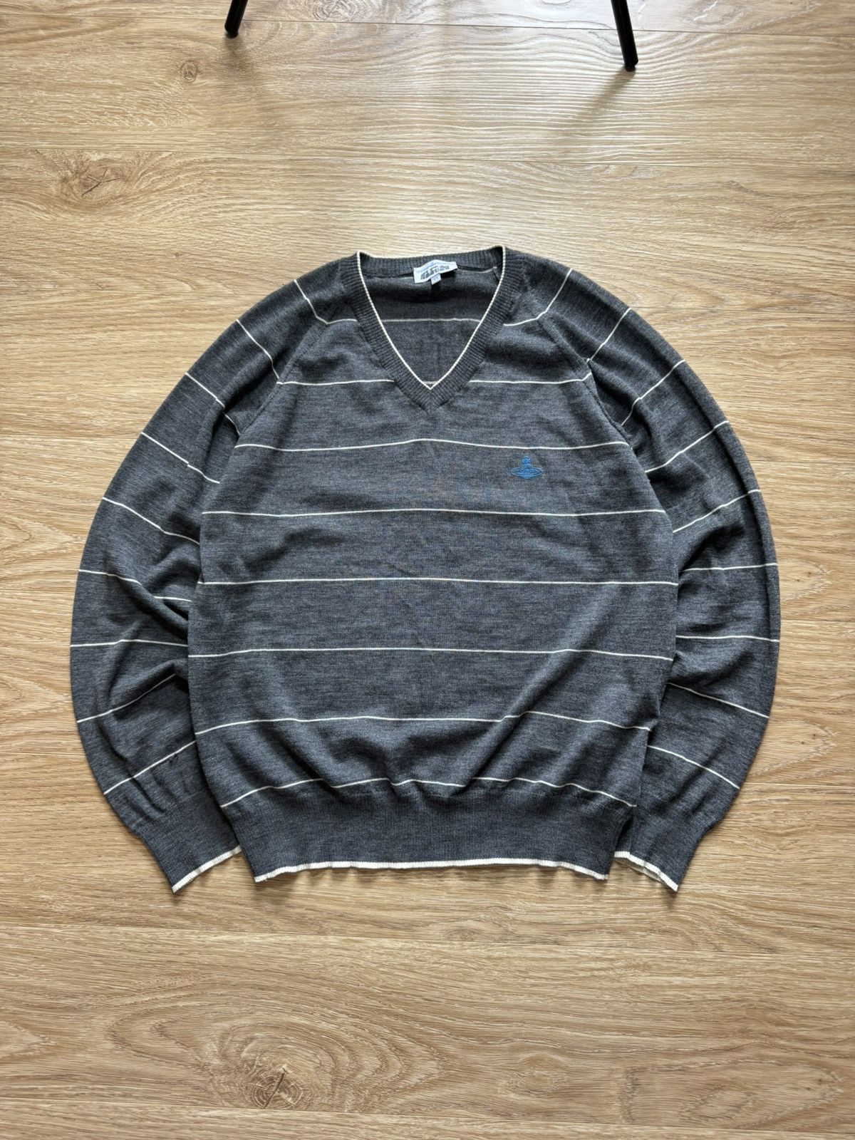 Japanese Brand Striped Orb Wool Knit Sweater Size US L / EU 52-54 / 3 - 3 Thumbnail