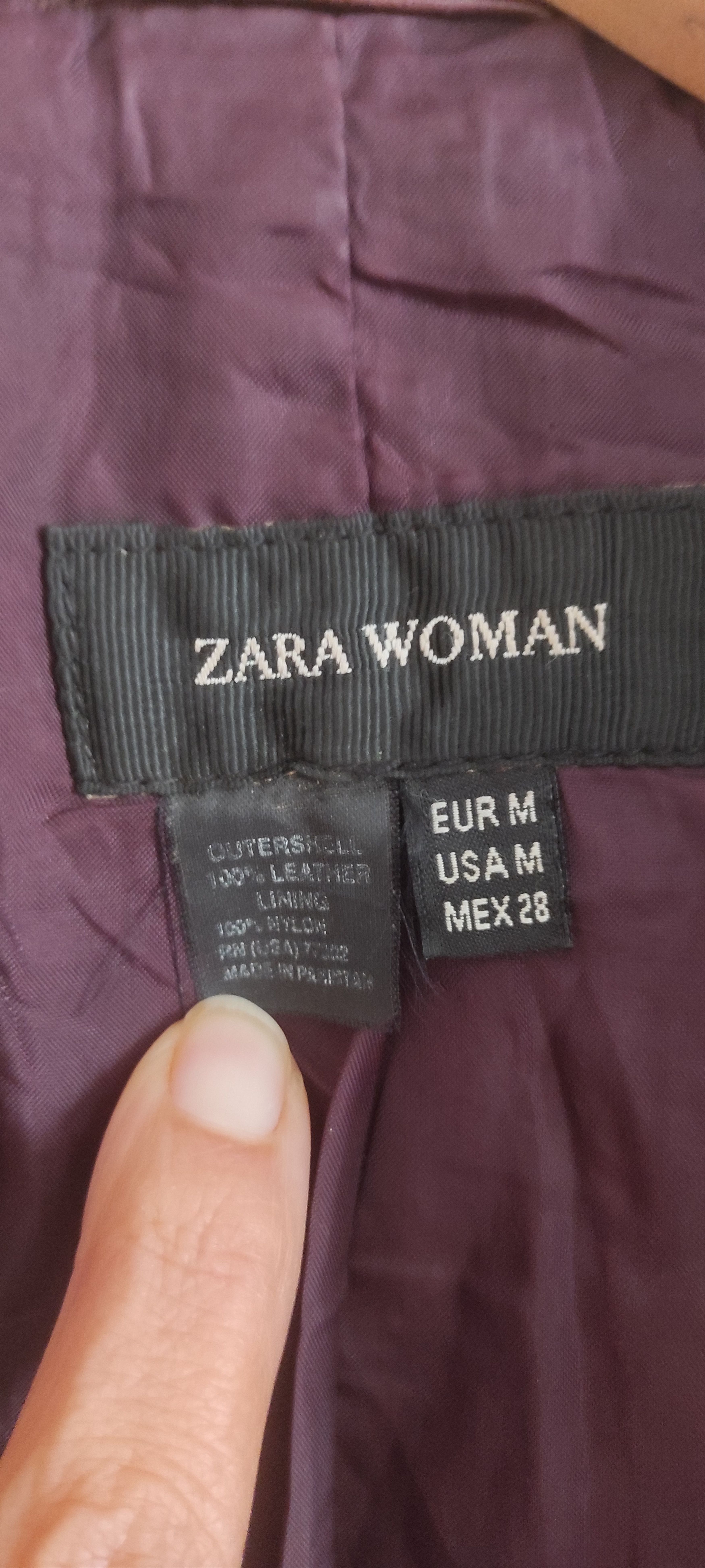 Leather × Zara ZARA Women's Real Leather Belted Trench Coat Size M Size M / US 6-8 / IT 42-44 - 7 Thumbnail