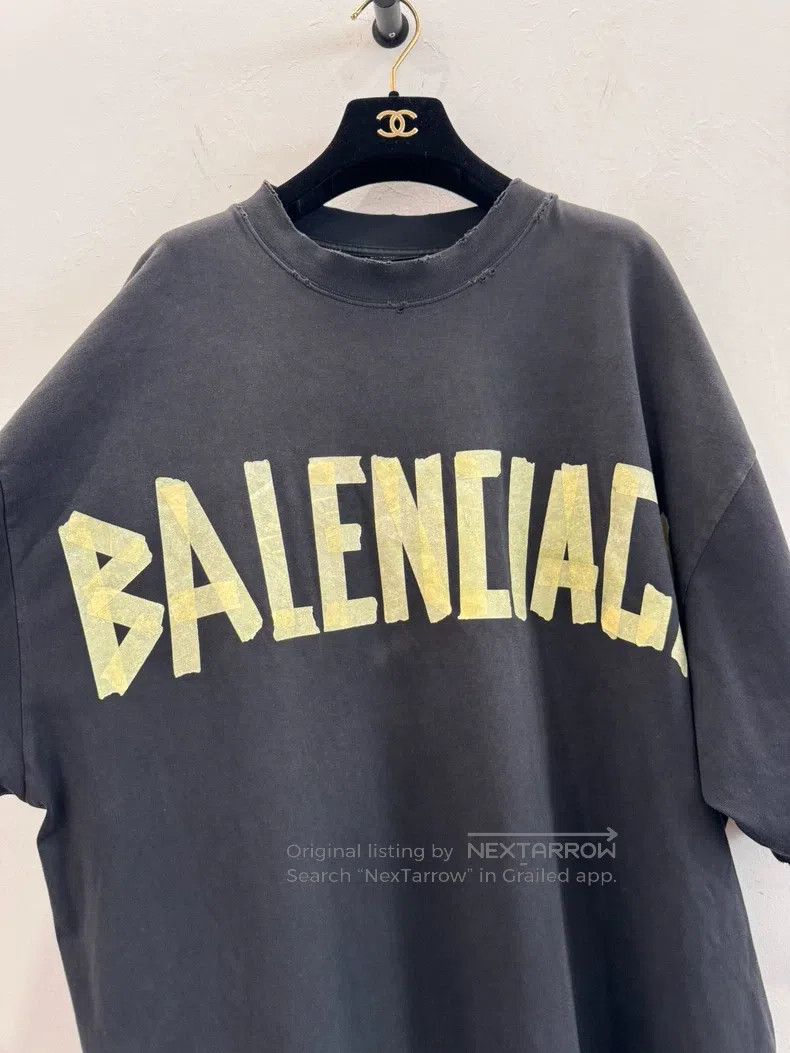 Balenciaga Balenciaga Graffiti Letter Logo Tape Short Sleeve Size US L / EU 52-54 / 3 - 4 Thumbnail