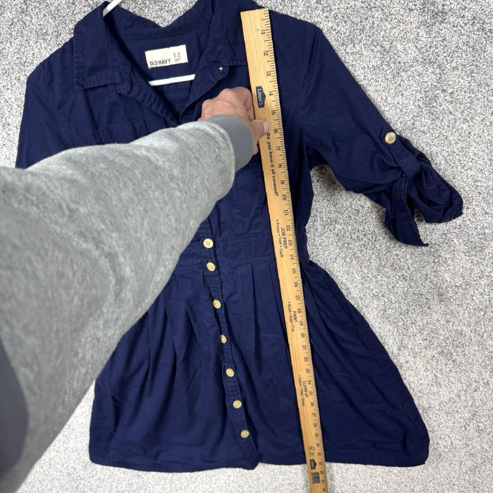 Old Navy Old Navy Shirt Dress 2 100% Cotton Retro 80s Teacher Military Coastal Utility Shirt Dress Women Adult Small Blue 90s Retro Modern Vintage: No Size XS / US 0-2 / IT 36-38 - 3 Thumbnail