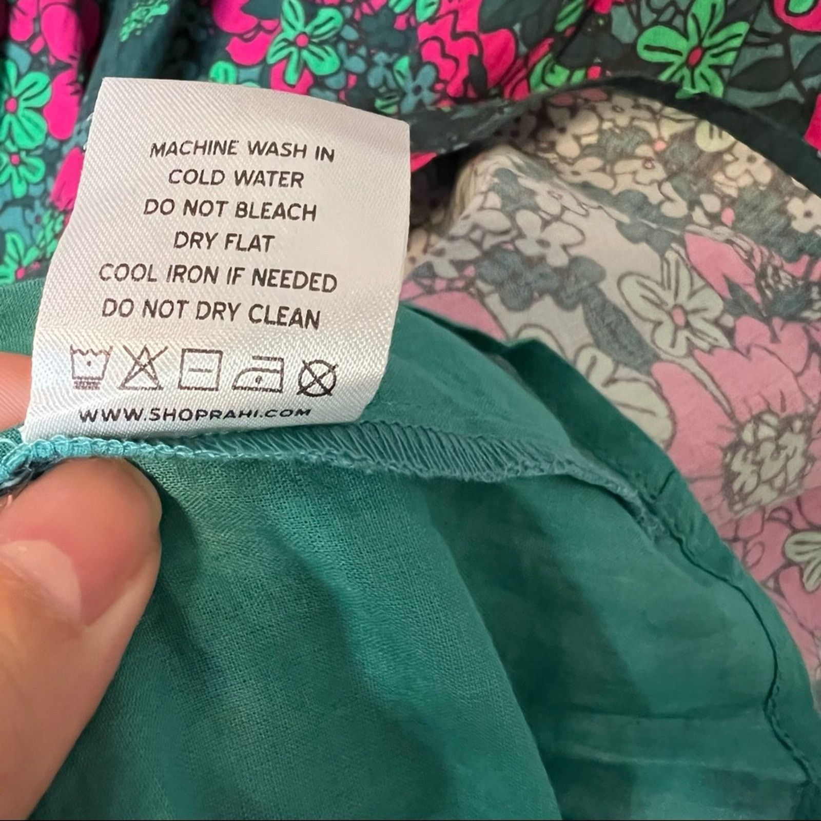 Other Rahi Floral Fuchsia Teal Puff Sleeve Midi Ruffle Dress Sz XS Size XS / US 0-2 / IT 36-38 - 10 Thumbnail