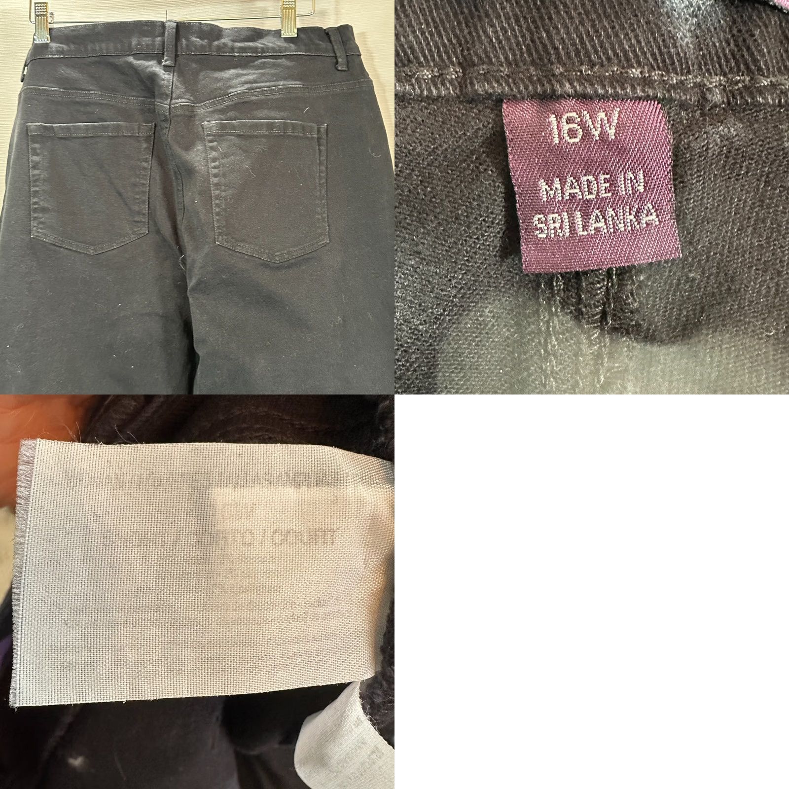 Gloria Vanderbilt Gloria Vanderbilt Jeans Womens 16W Short Amanda Black Cotton Stretch Pockets Denim Straight 5-Pocket Zipper Vintage No Size 38" / US 16 / IT 52 - 8 Thumbnail