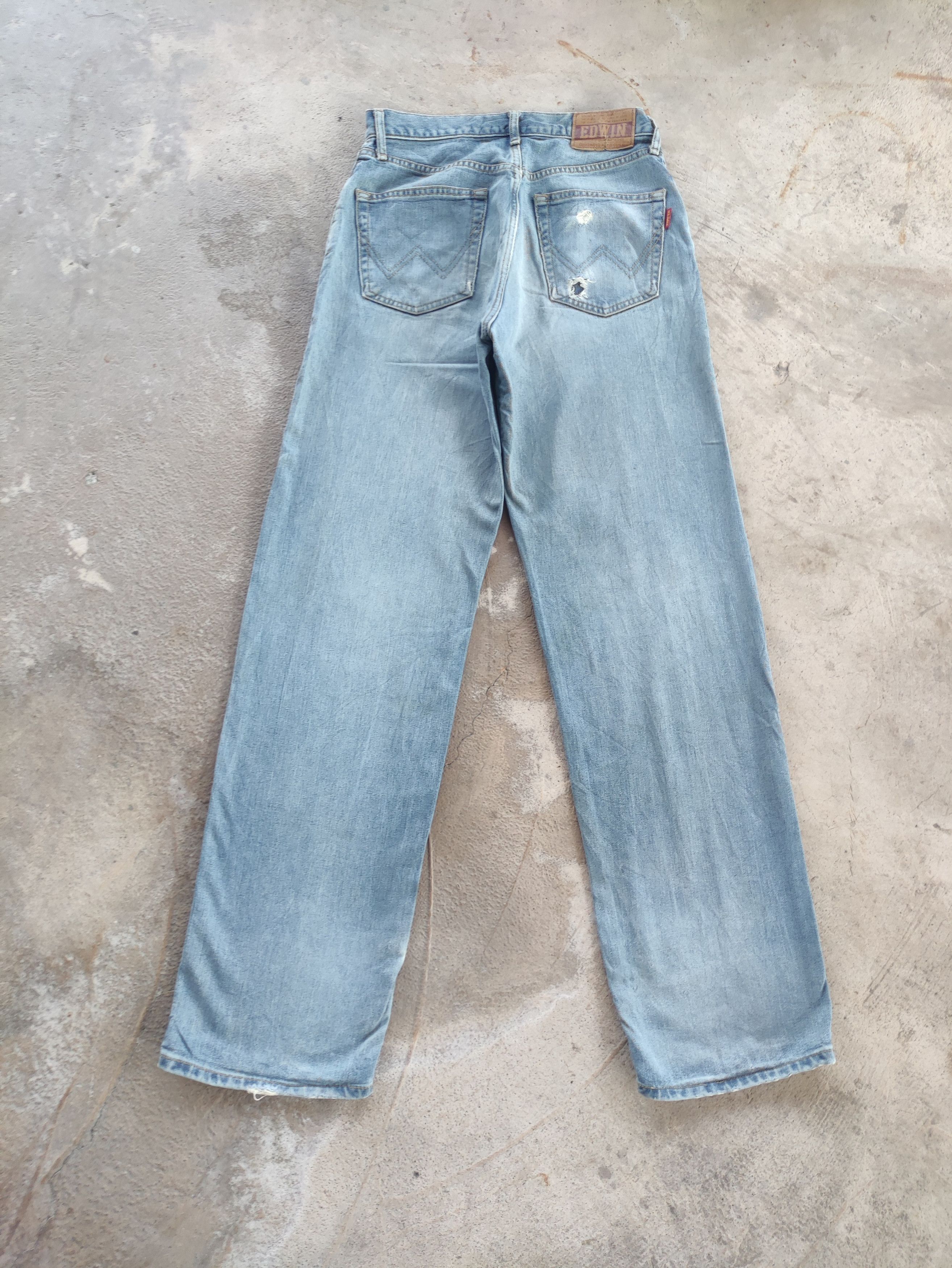 Edwin Vintage Edwin Jean Distressed Faded Denim Pants Size US 31 - 9 Thumbnail
